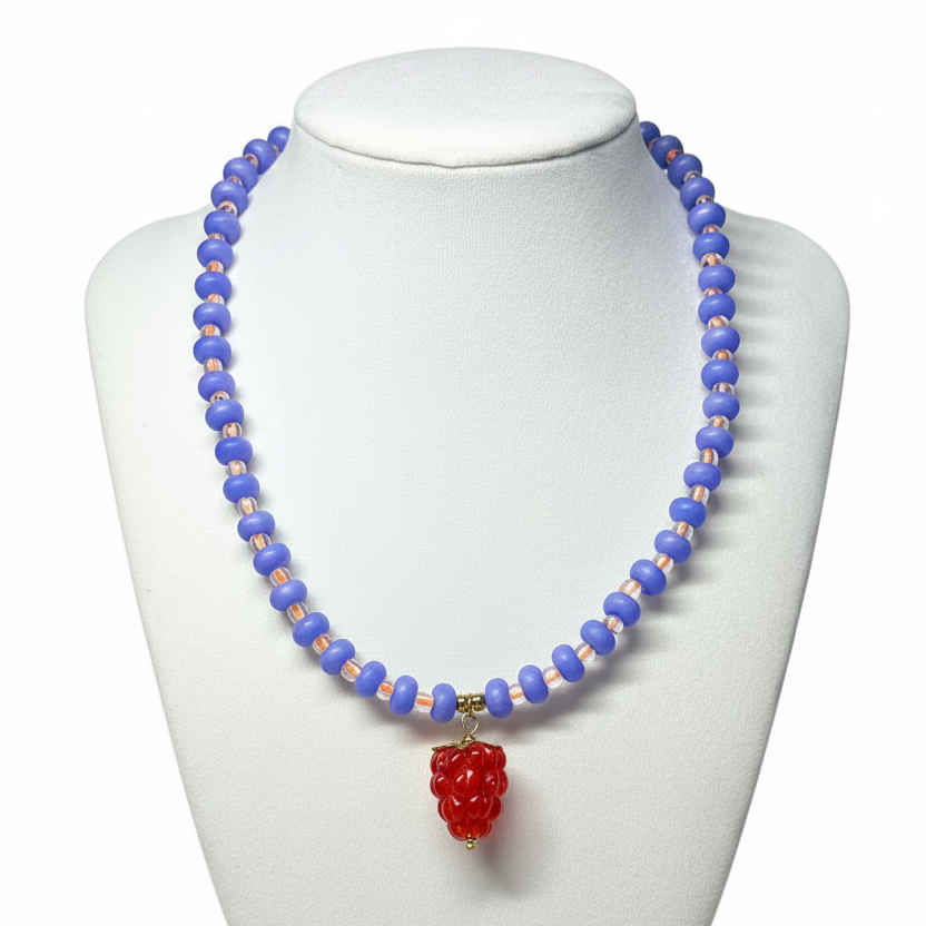 Bead Necklace w Charm