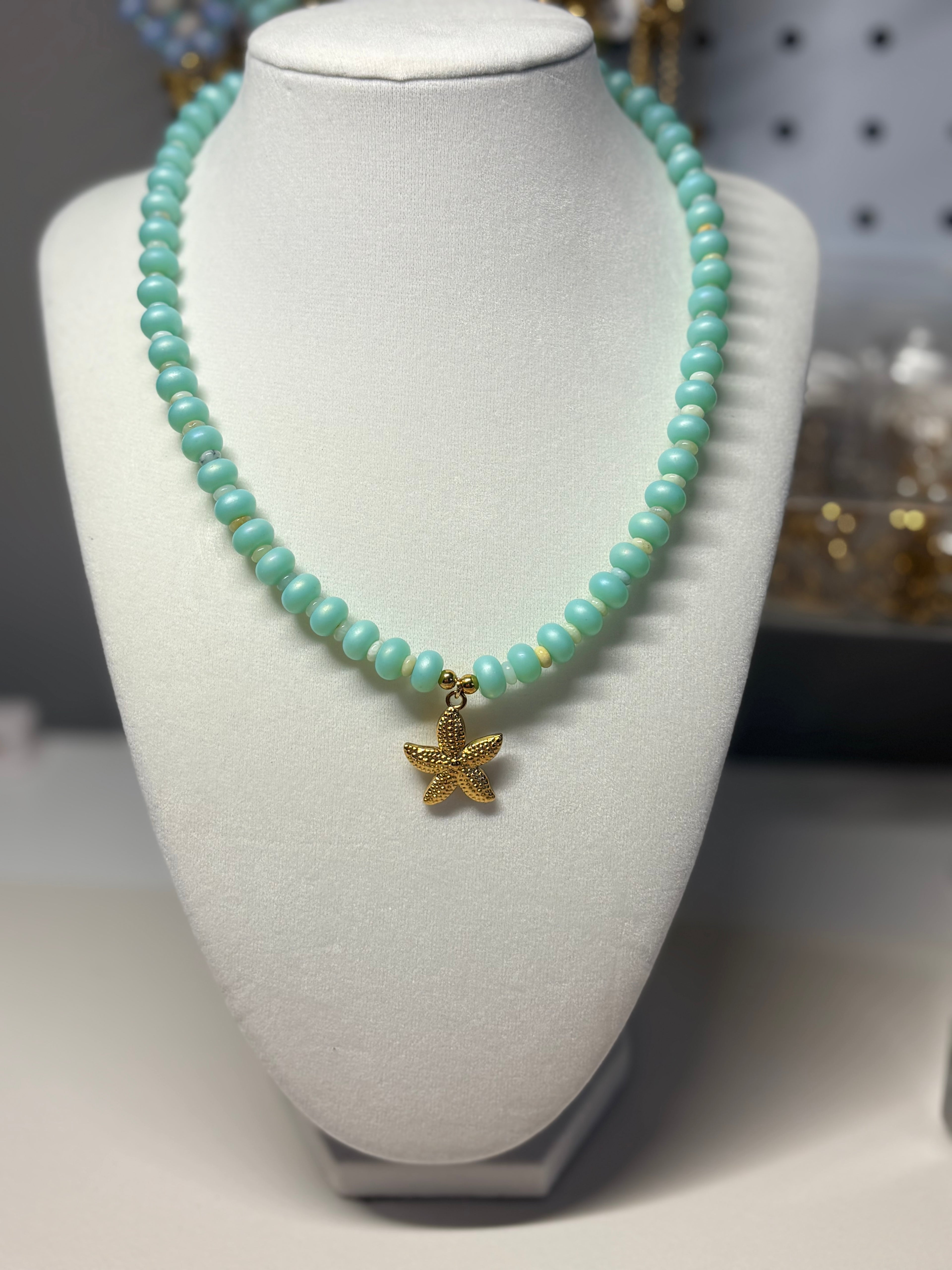 Starfish Aqua Necklace
