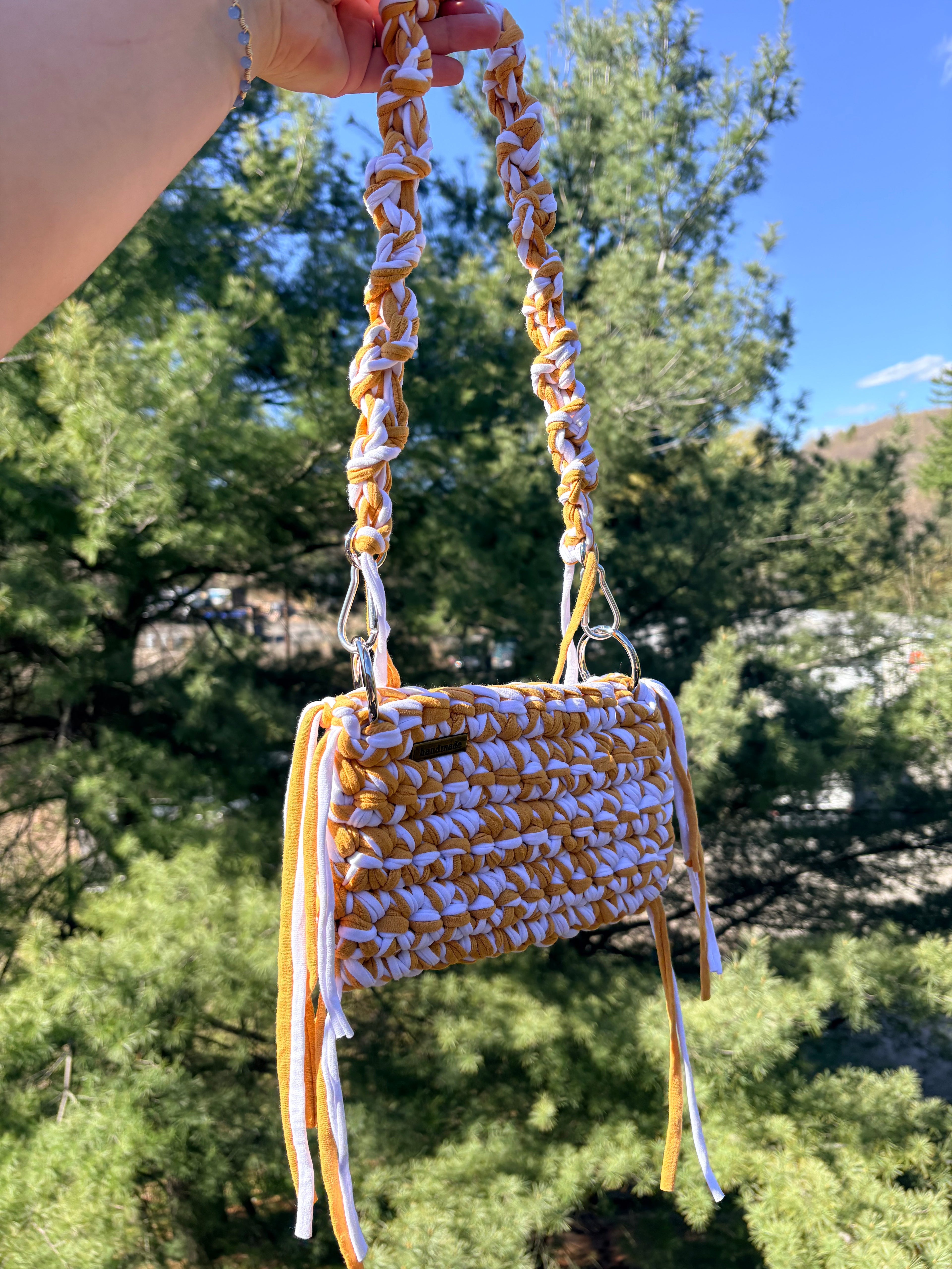 Citrus Bloom crochet handbag
