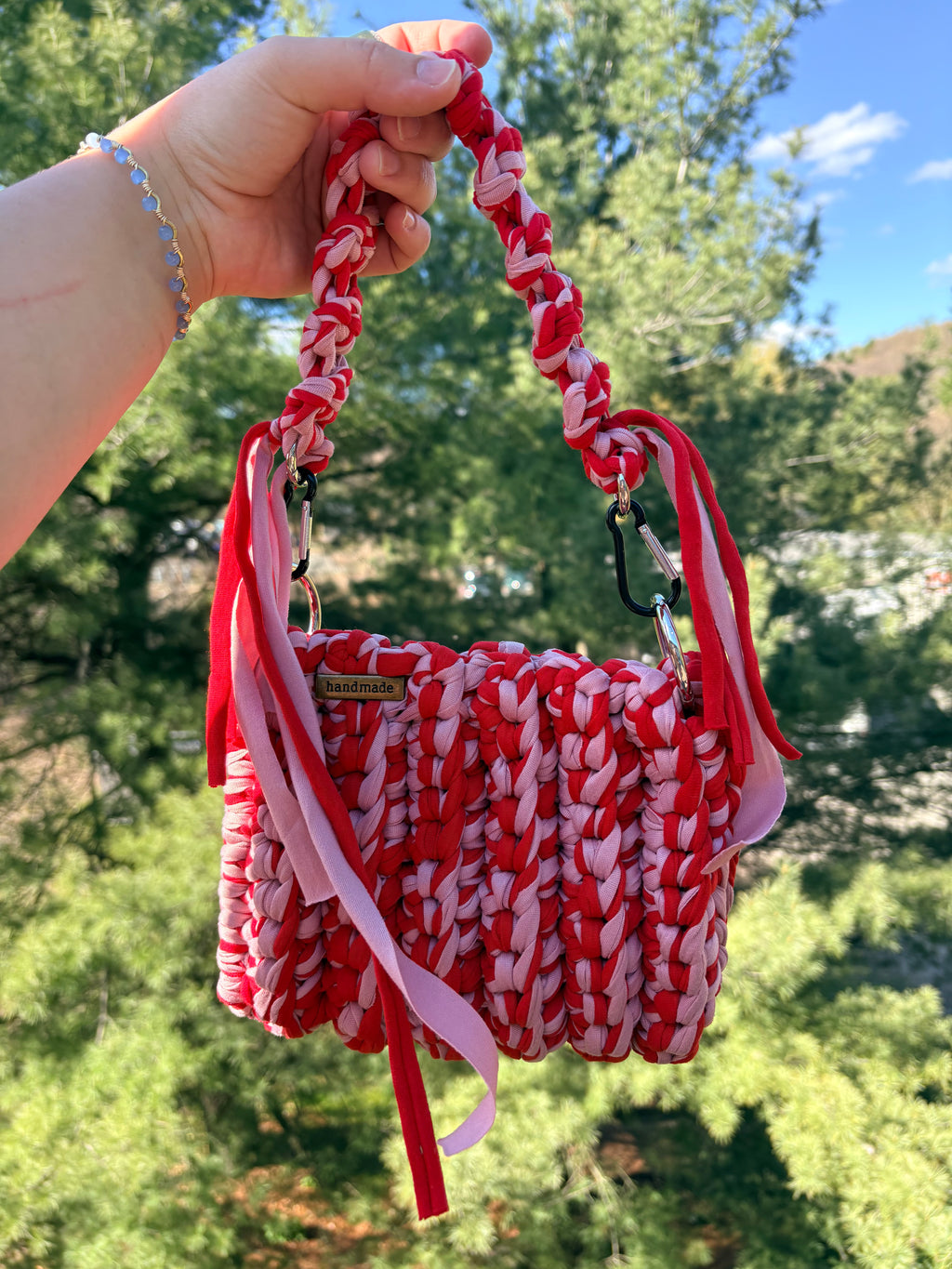 Cherry Kiss Crochet Handbag