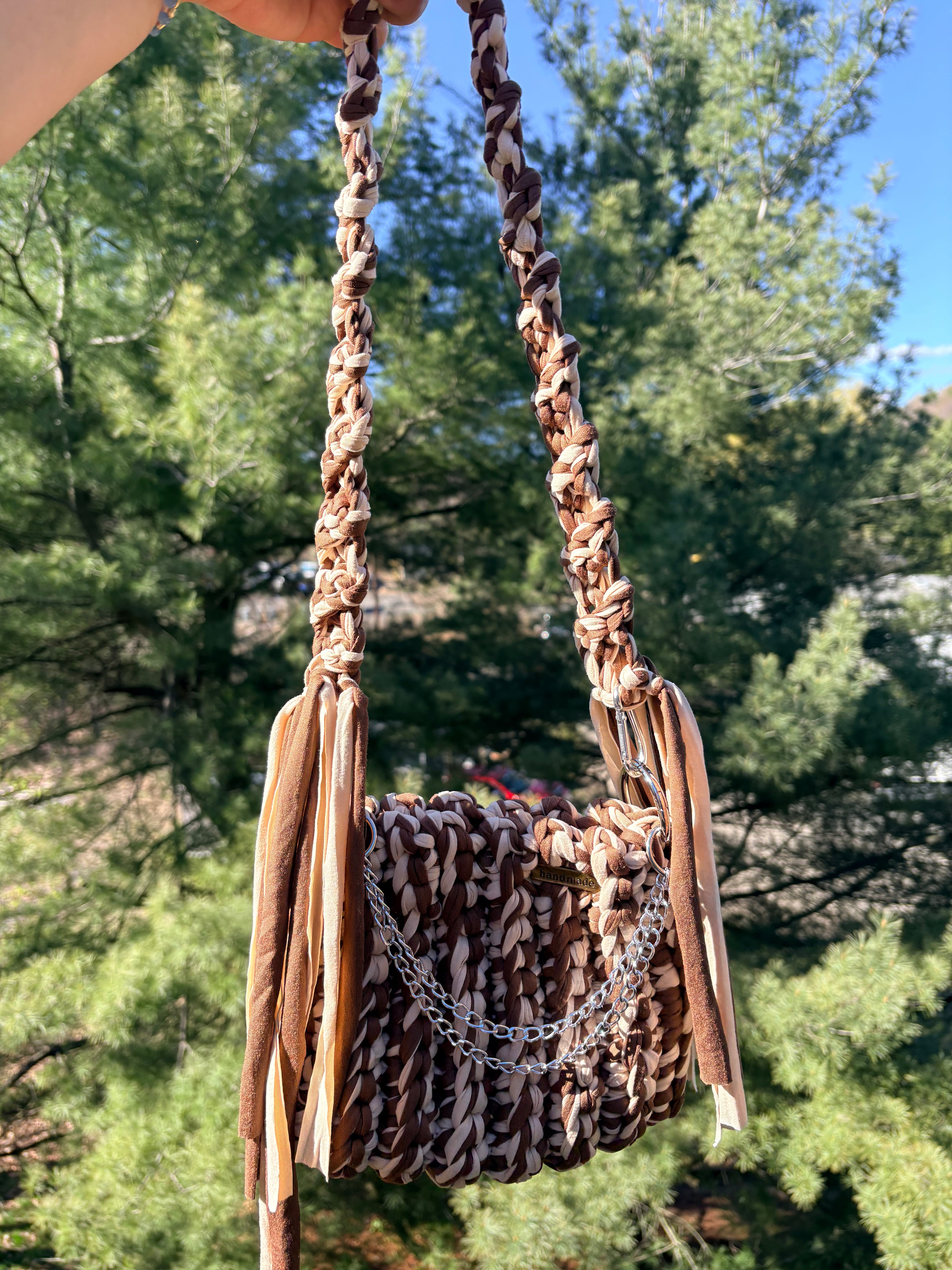 Mocha Muse Crochet Handbag