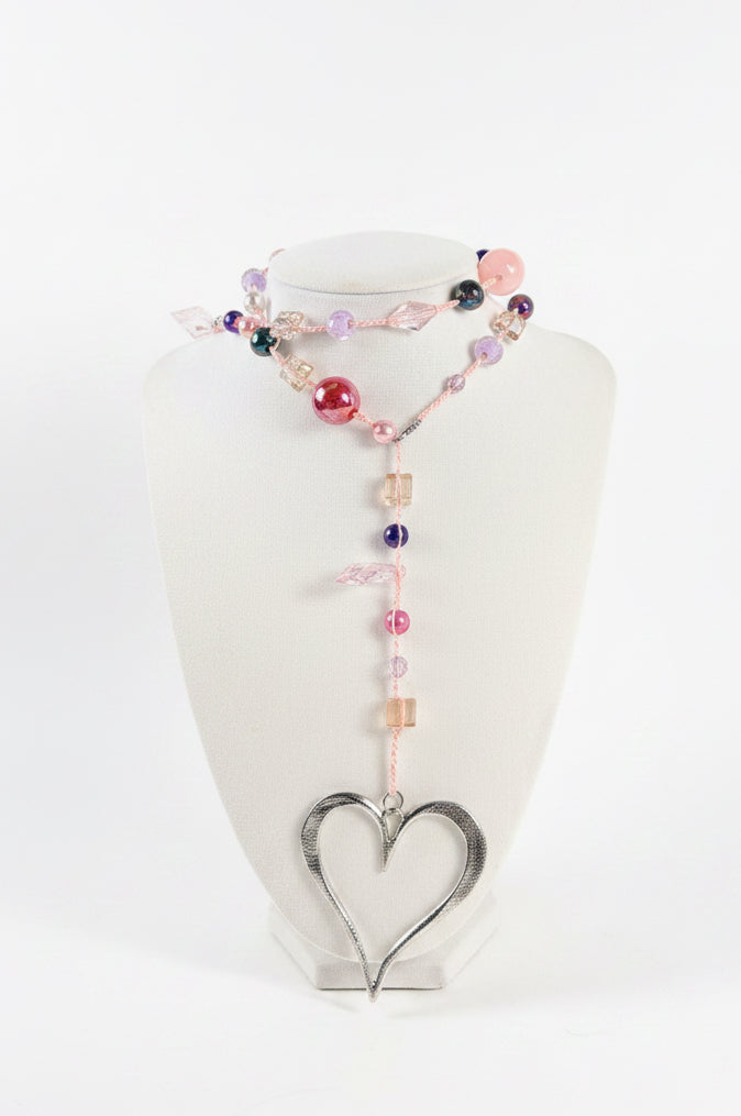 Heart crochet Necklace