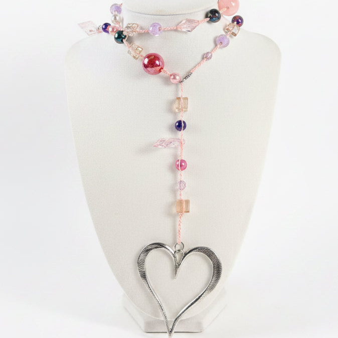 Heart crochet Necklace