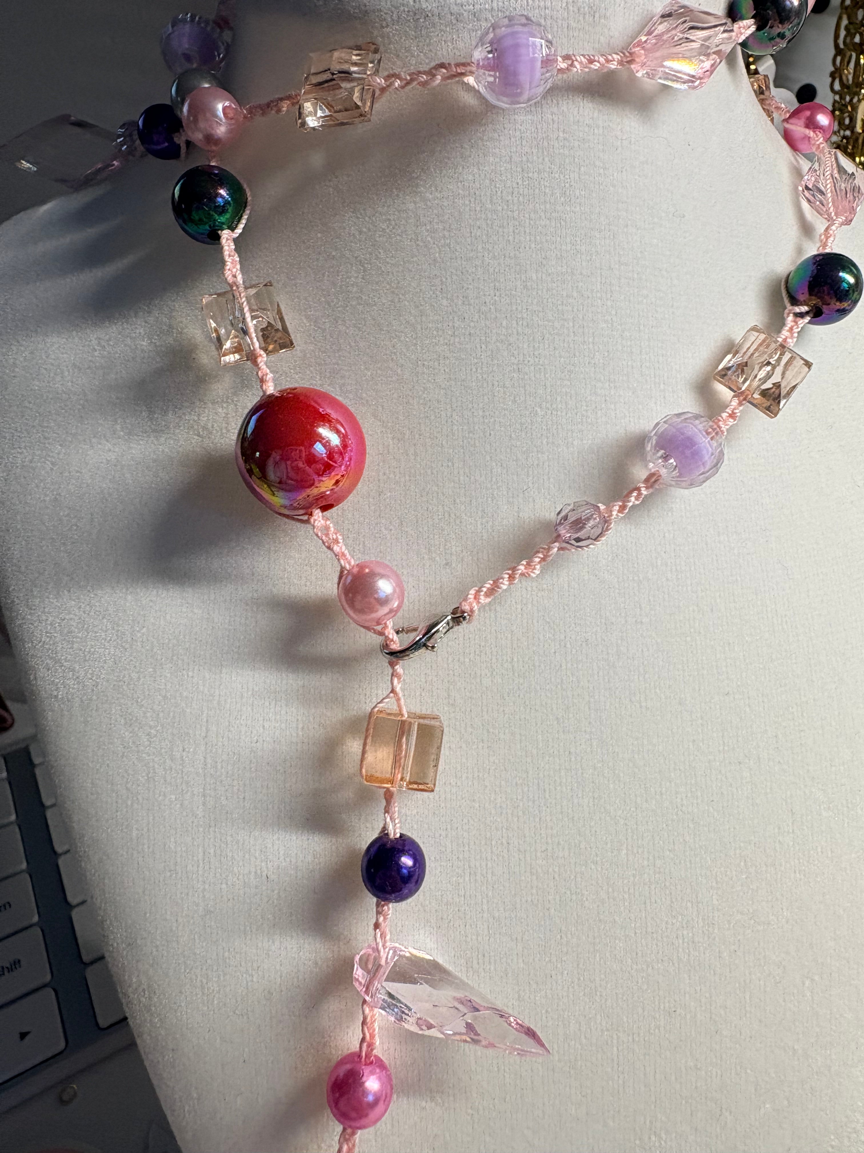 Heart crochet Necklace
