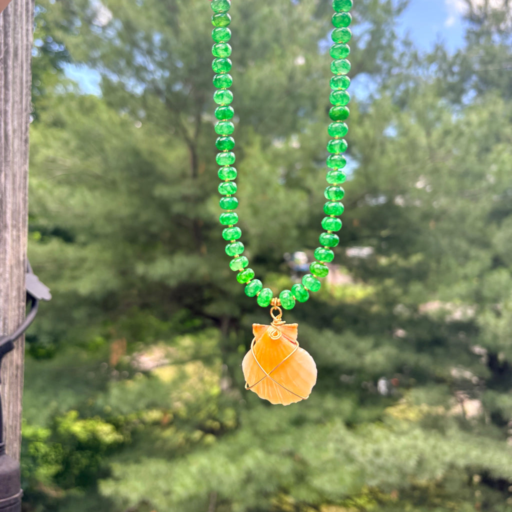 Emerald Shell Necklace