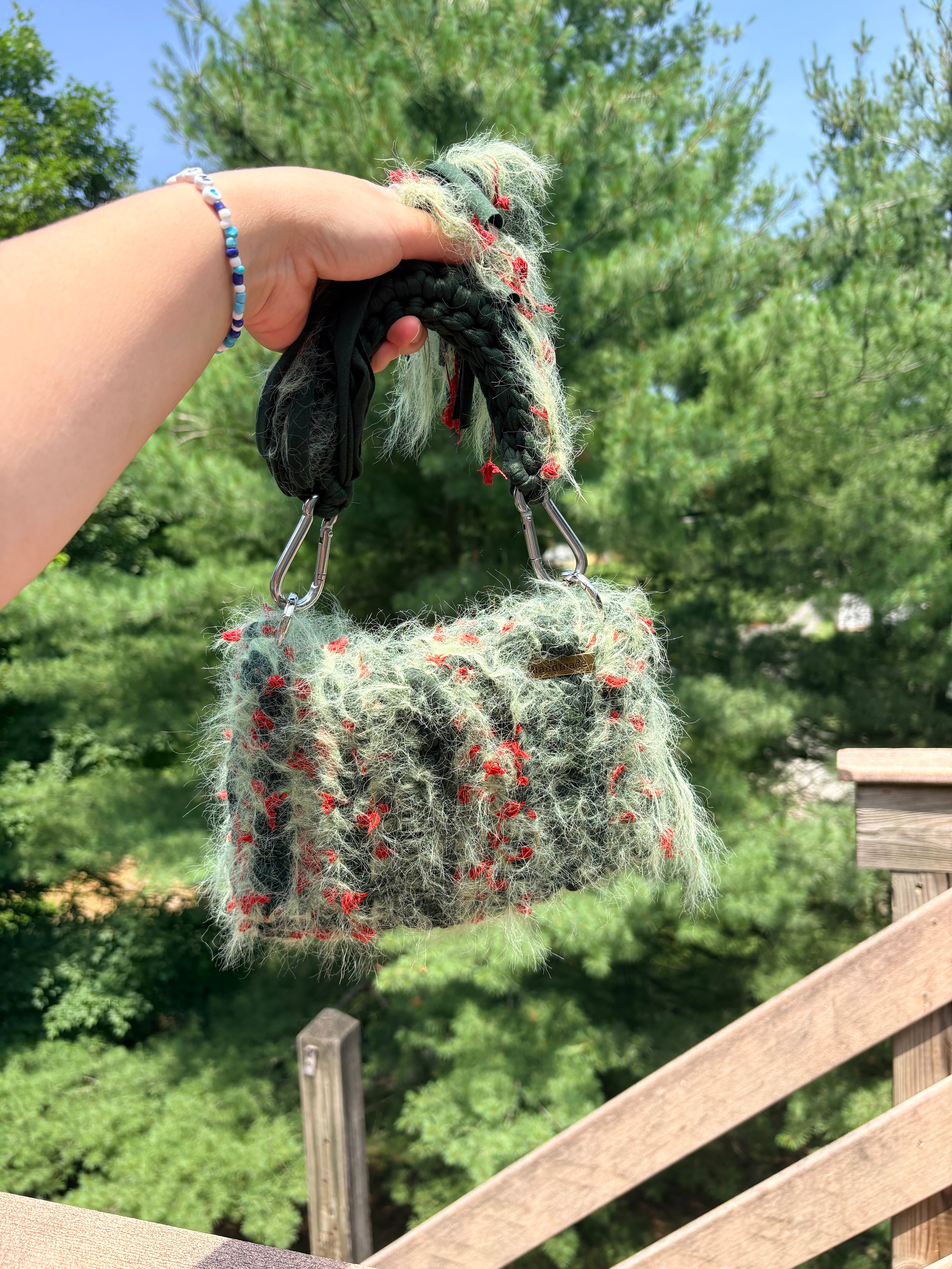 Evergreen Crochet Handbag