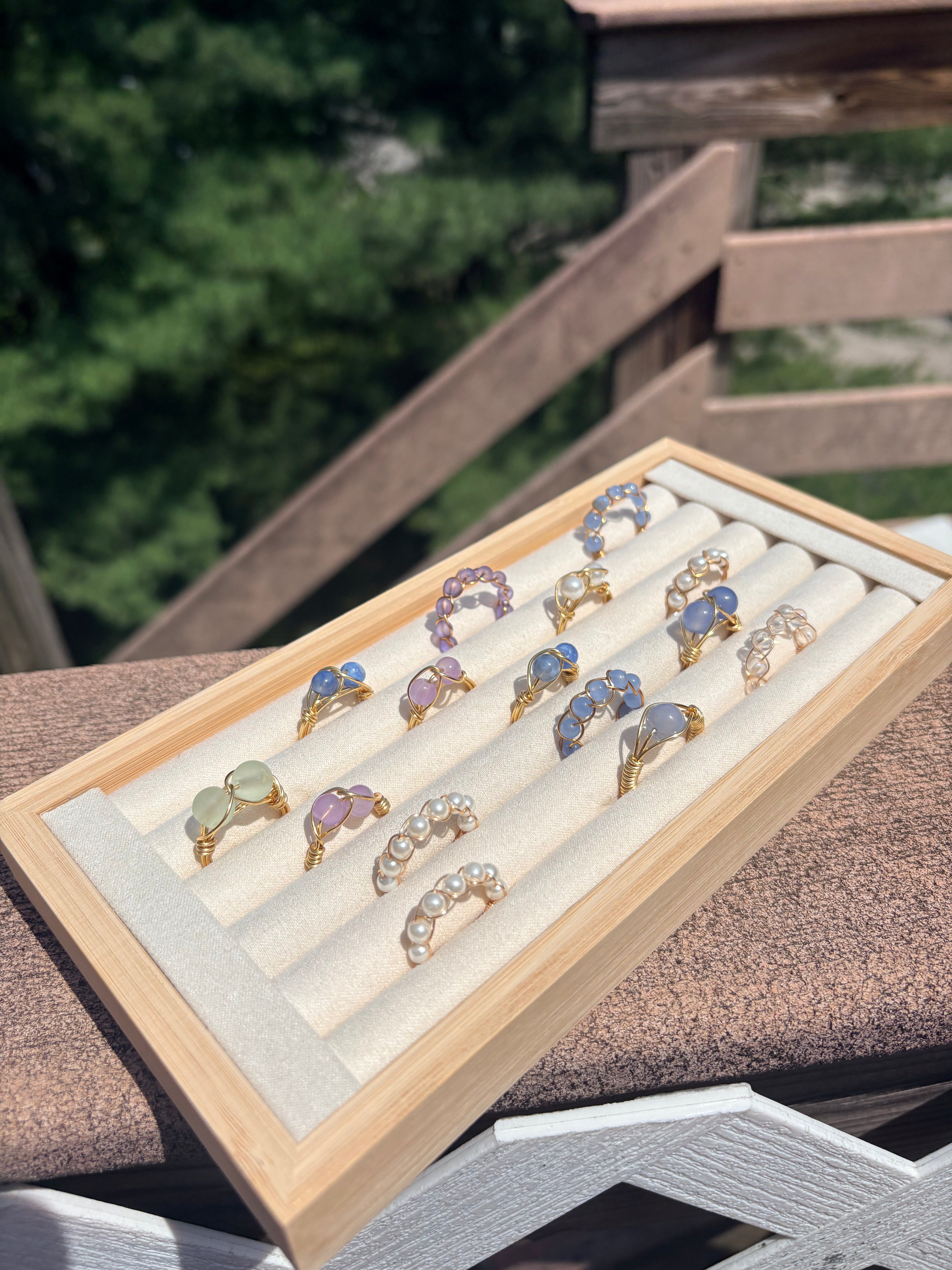 Blue Tide Wire Ring