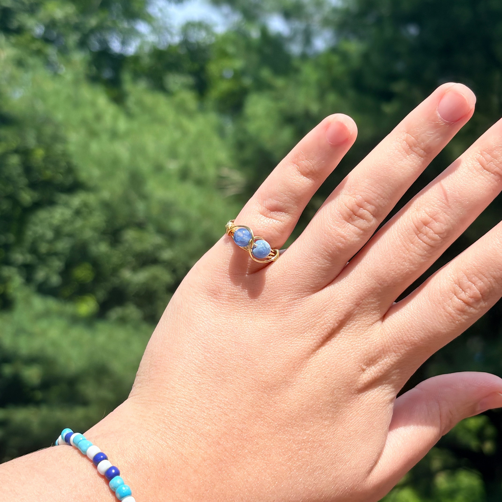 Twin Sky Wire Ring