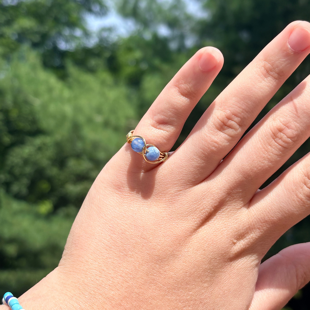 Twin Sky Wire Ring