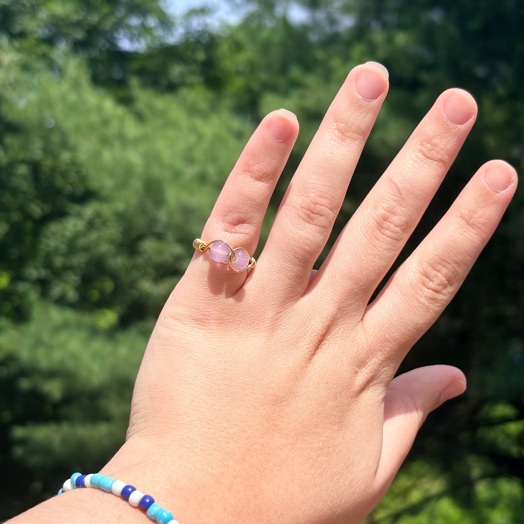 Lavender Duo Wire Ring