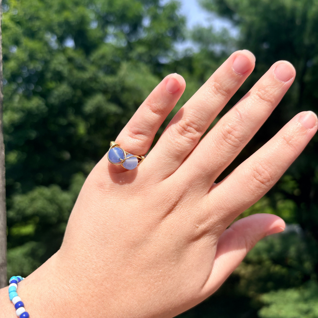 Blue Tide Wire Ring
