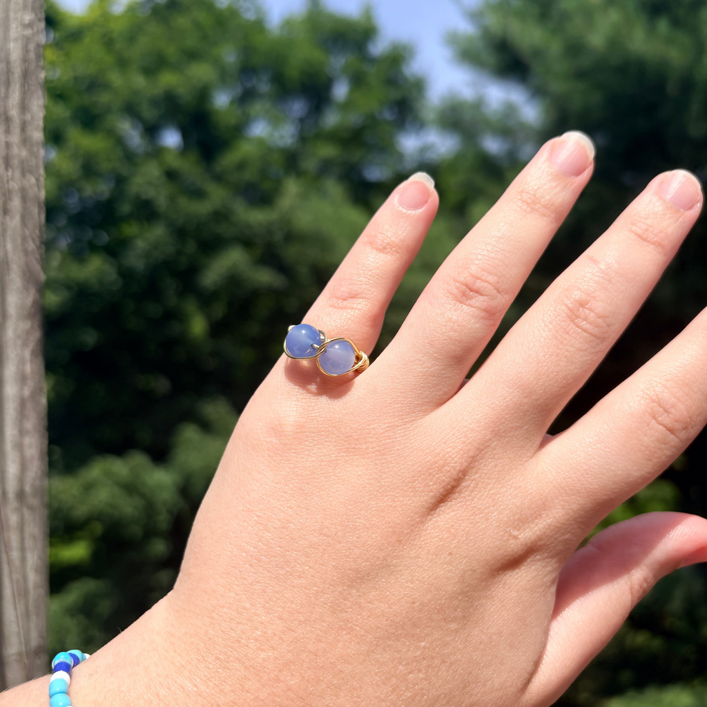 Blue Tide Wire Ring