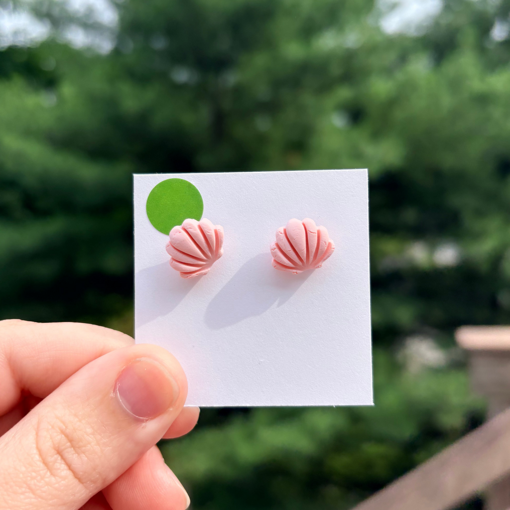 Blush Shell Stud