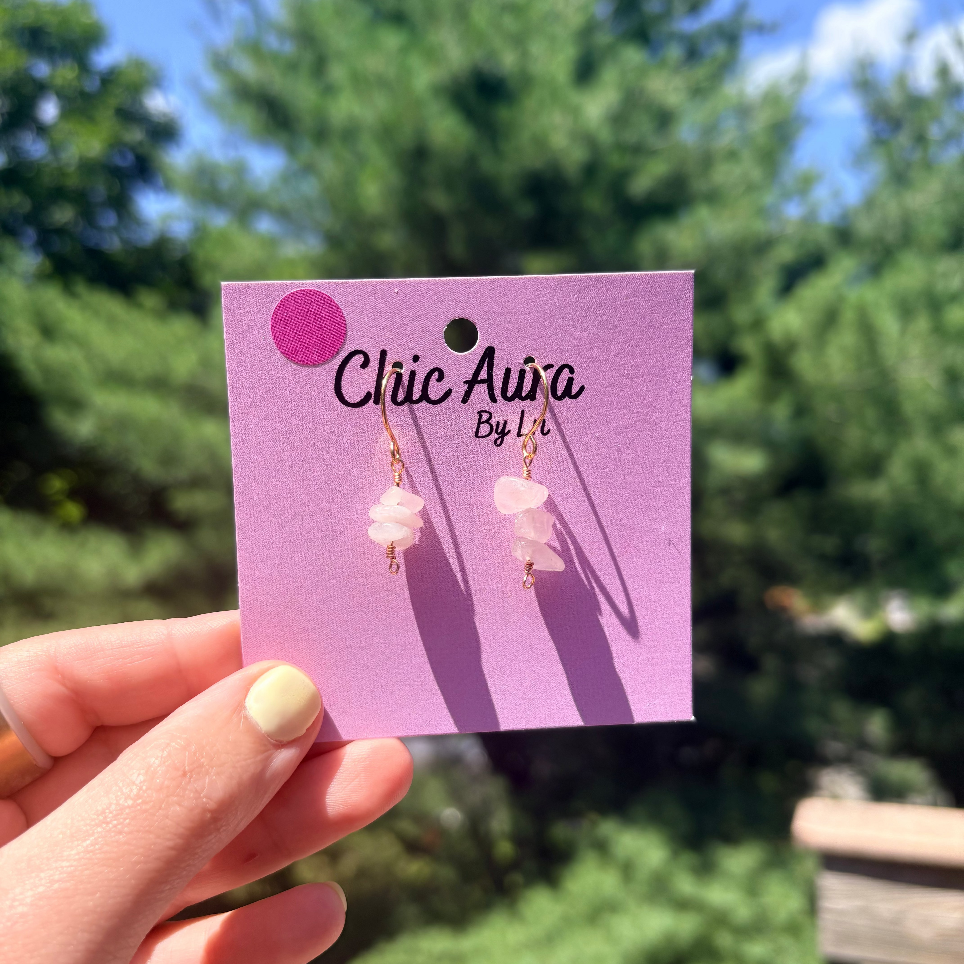 Blush Quartz Earring