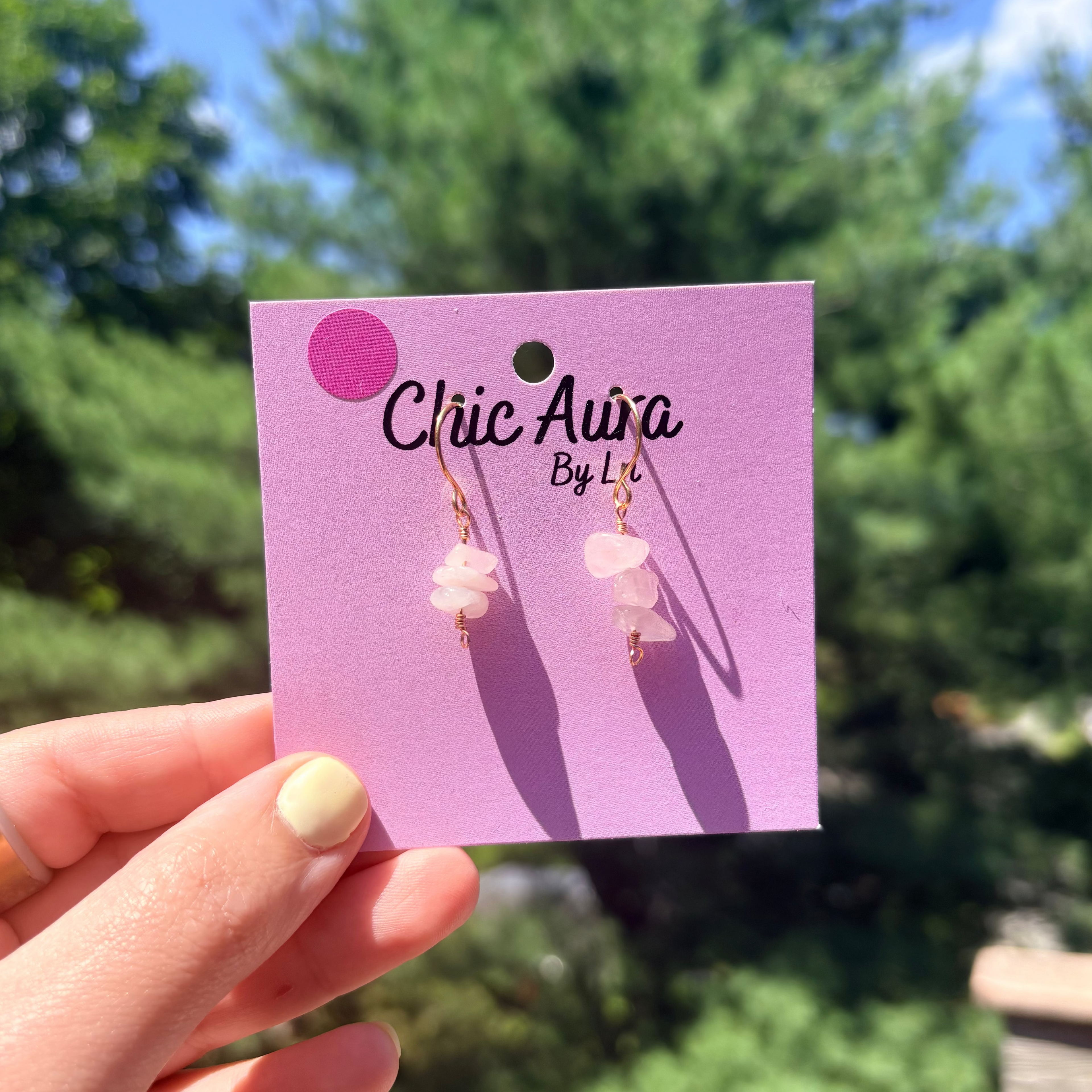 Blush Quartz Earring