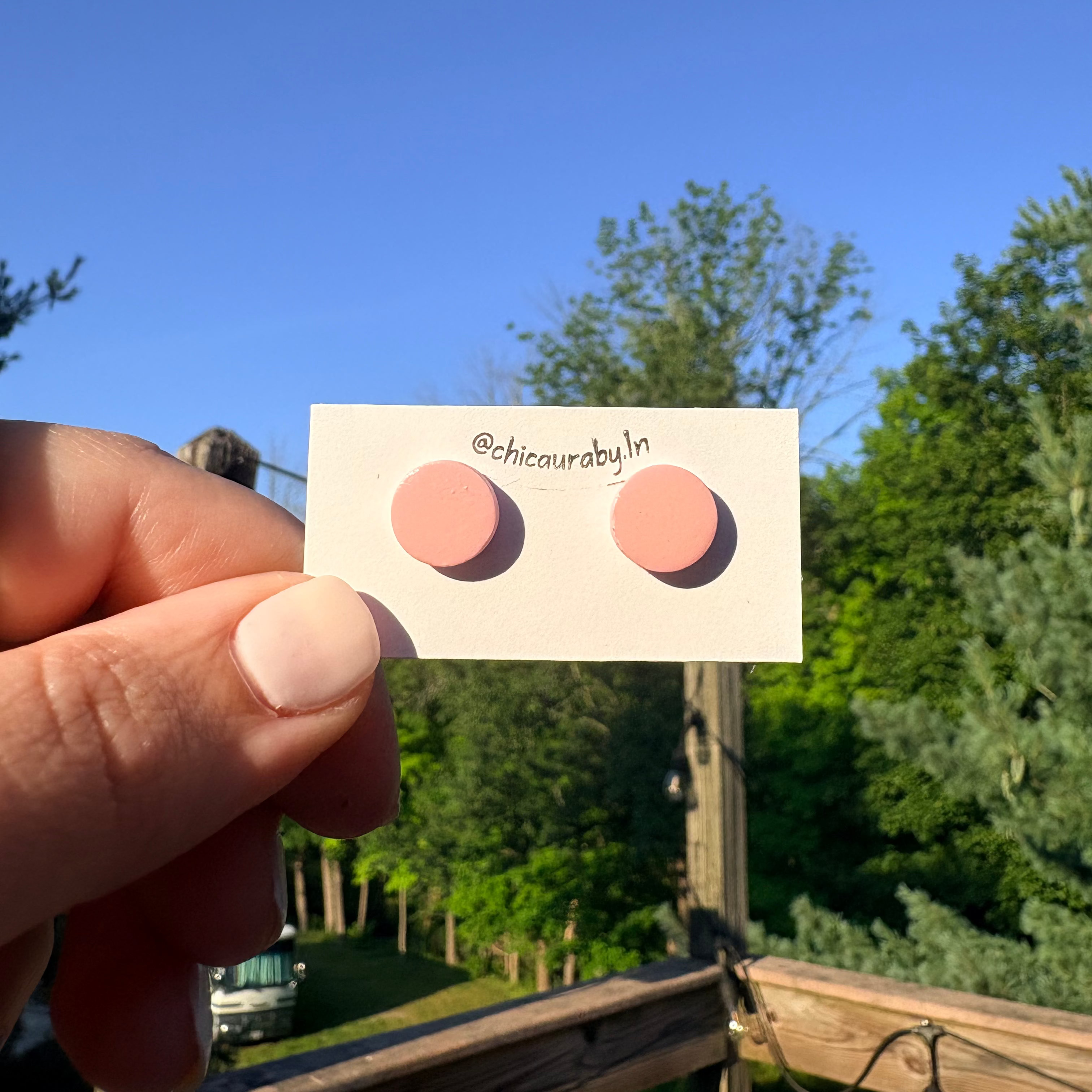 Bubblegum Pink Stud Earrings