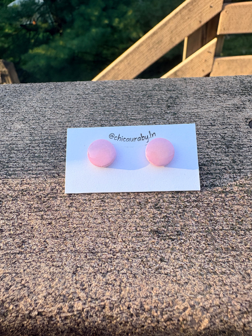 Bubblegum Pink Stud Earrings