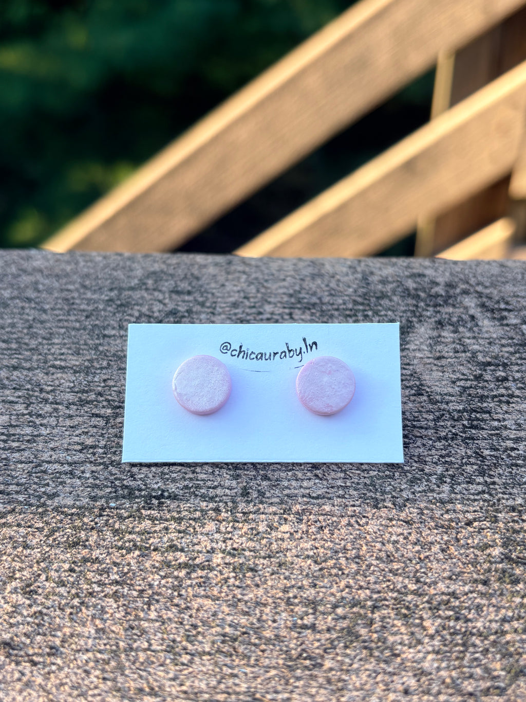 Mica Blush Stud Earrings