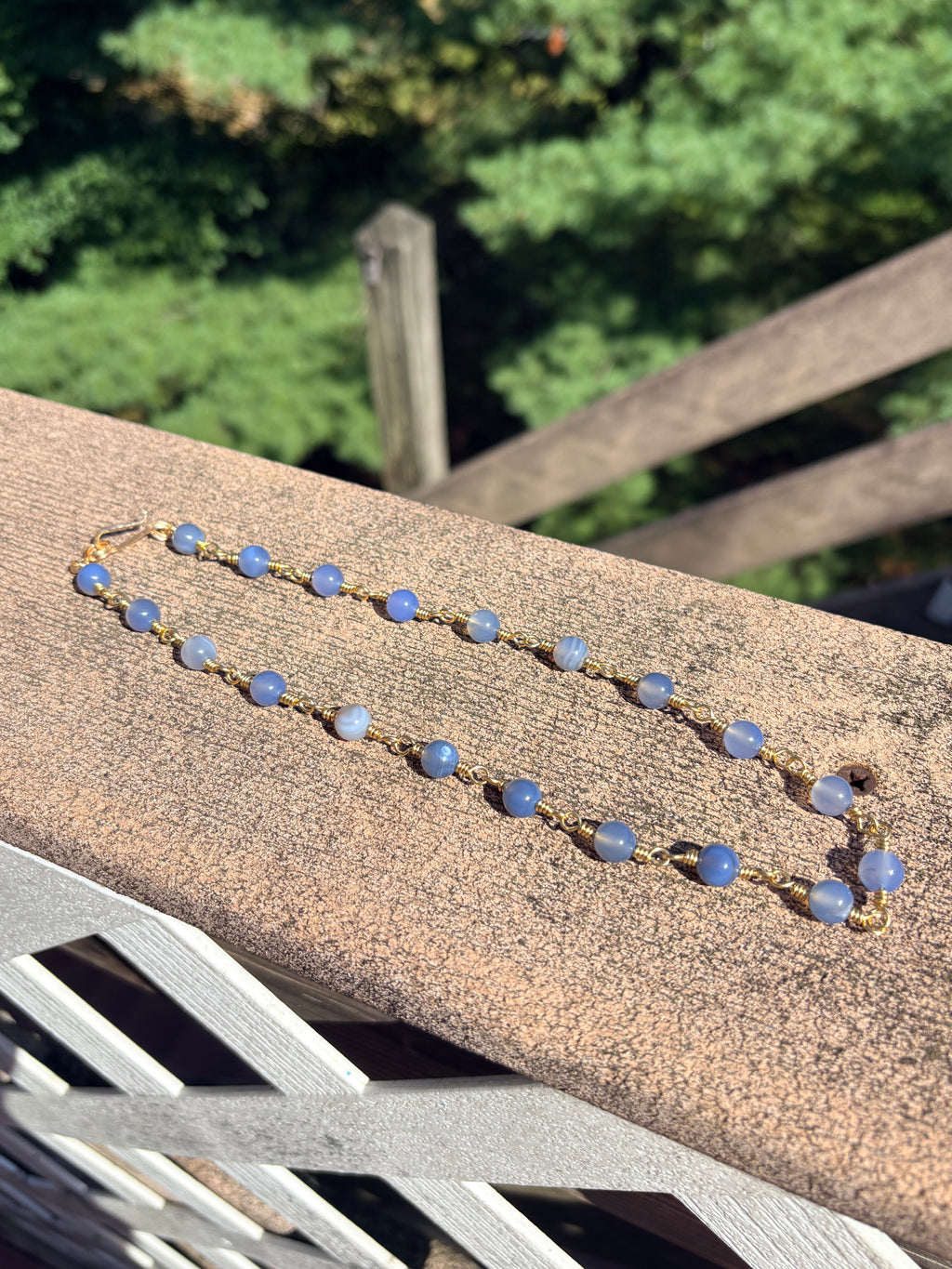 Blue Moon Wire Necklace