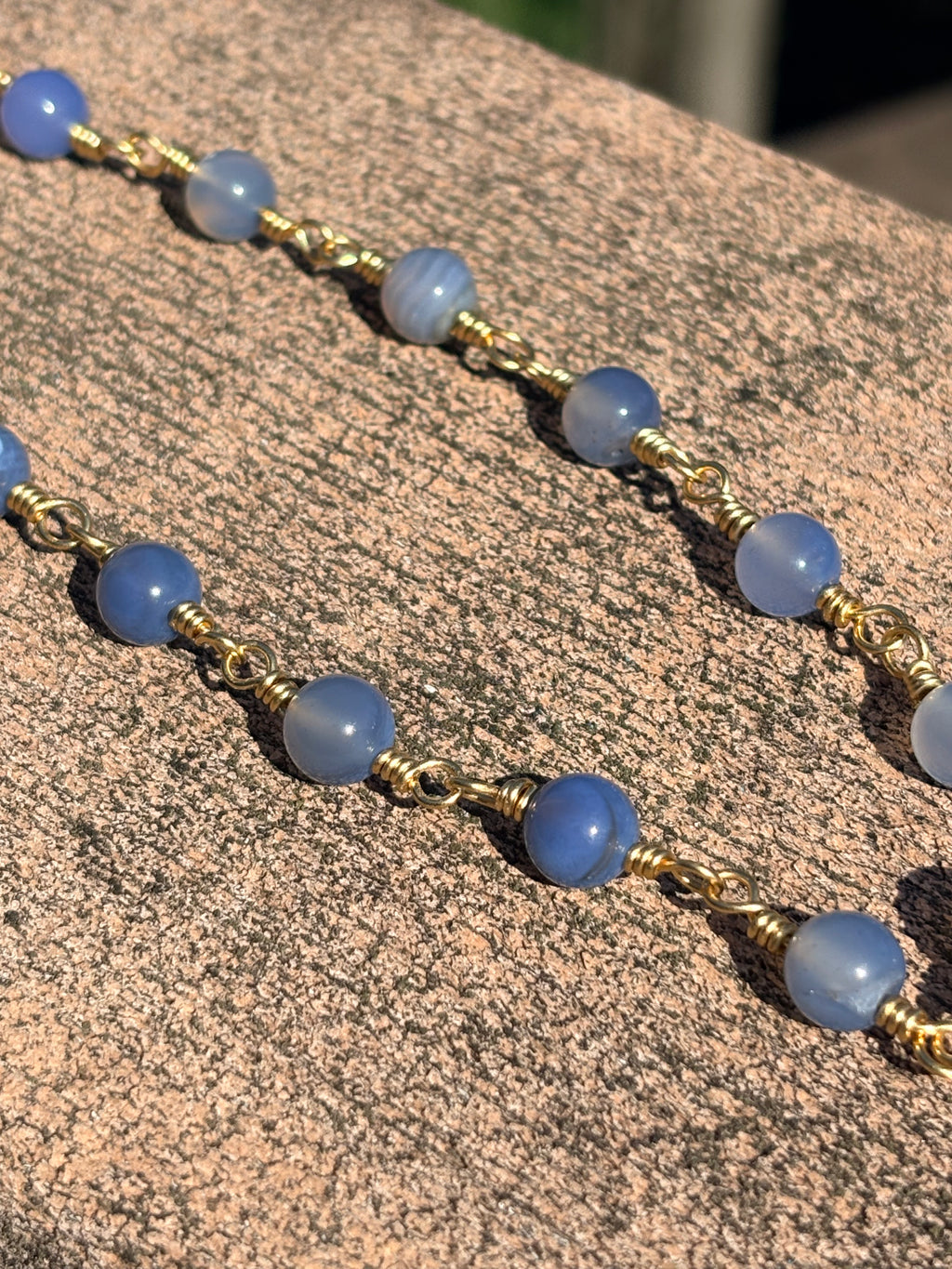 Blue Moon Wire Necklace