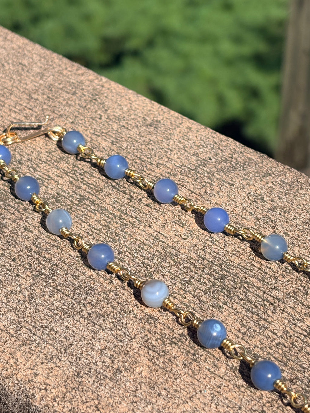 Blue Moon Wire Necklace