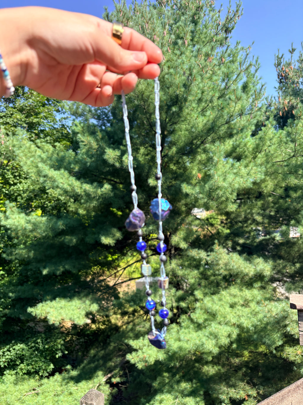 Midnight Aura Crochet Necklace