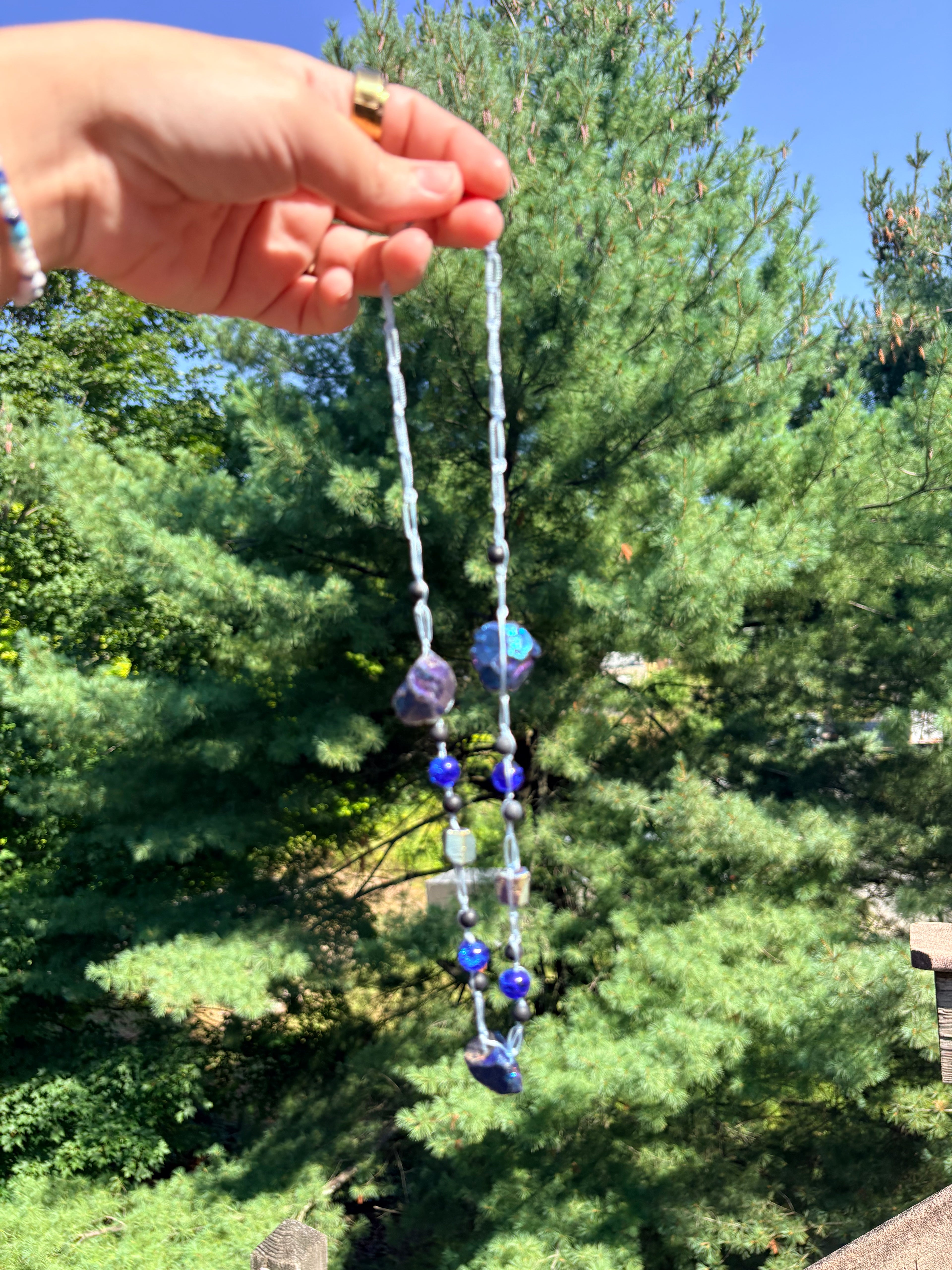 Midnight Aura Crochet Necklace