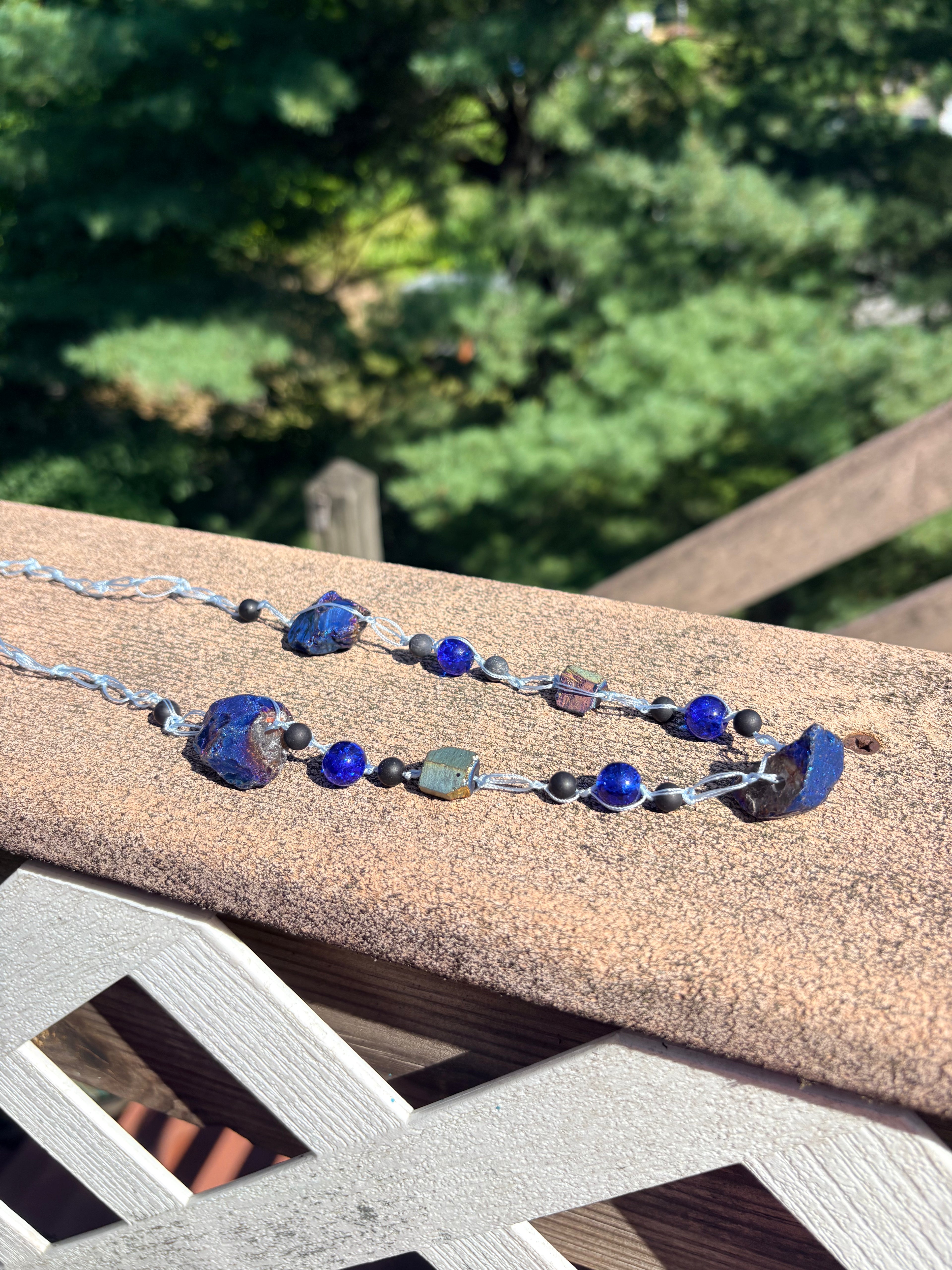 Midnight Aura Crochet Necklace