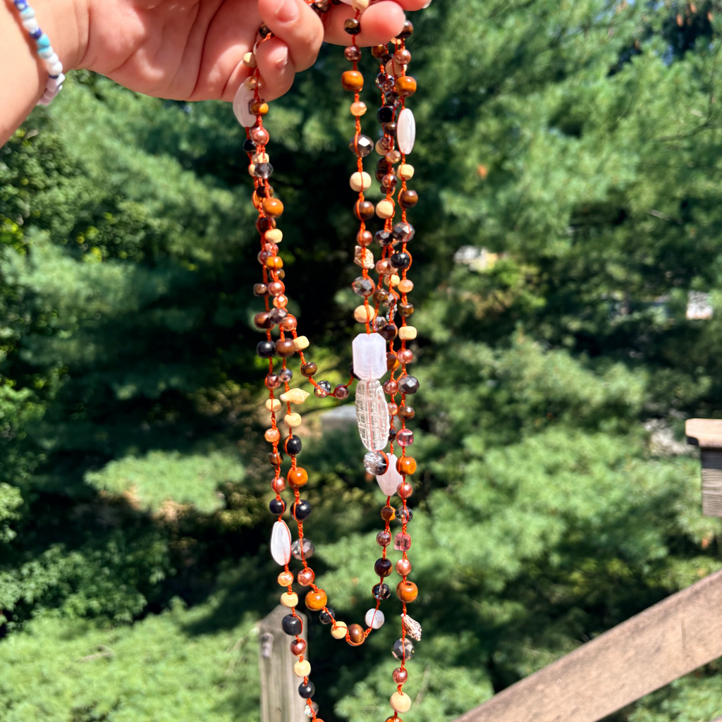 Autumn Glow Crochet Necklace