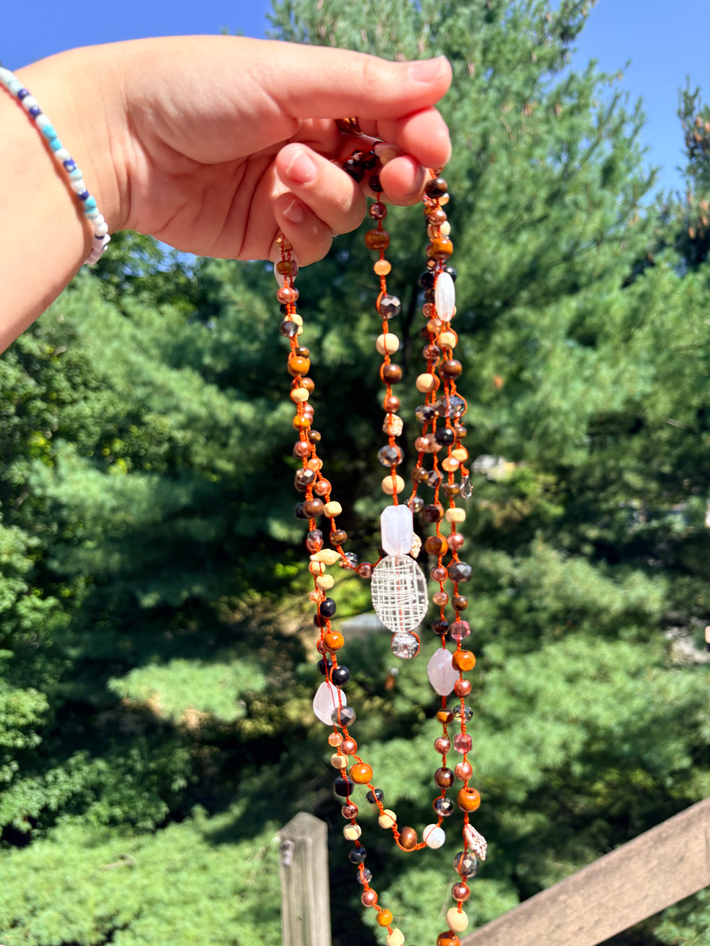 Autumn Glow Crochet Necklace