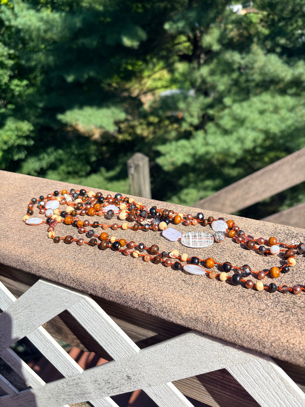 Autumn Glow Crochet Necklace