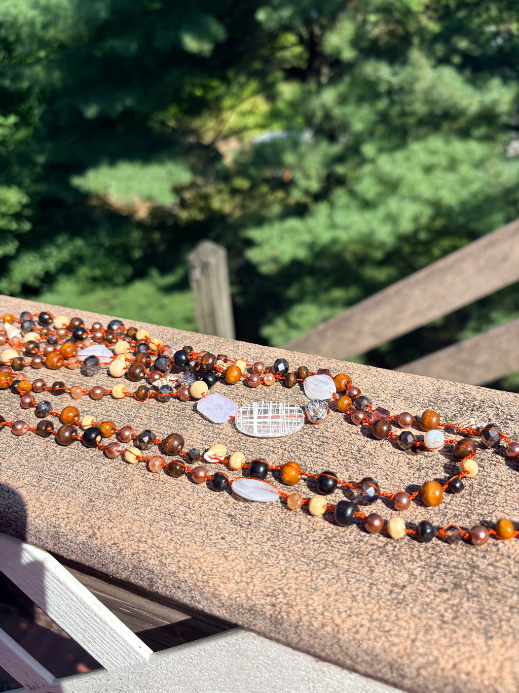 Autumn Glow Crochet Necklace