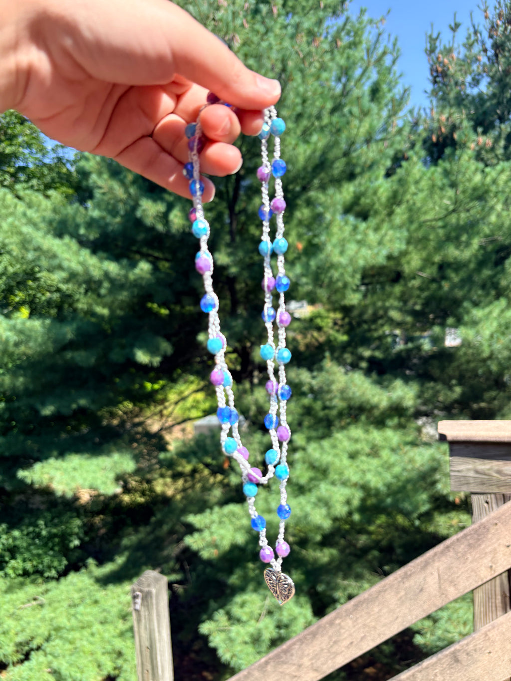 Butterfly Sky Crochet Necklace