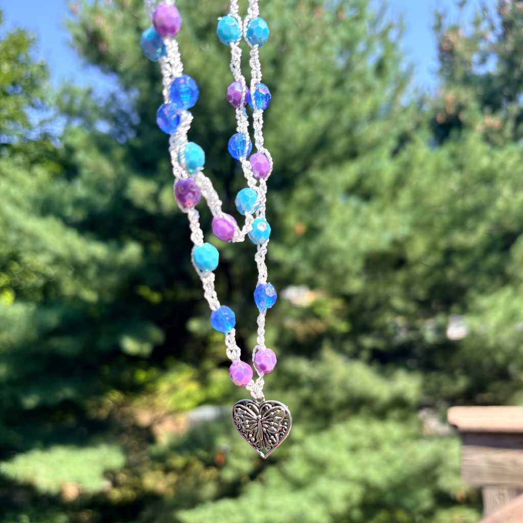 Butterfly Sky Crochet Necklace