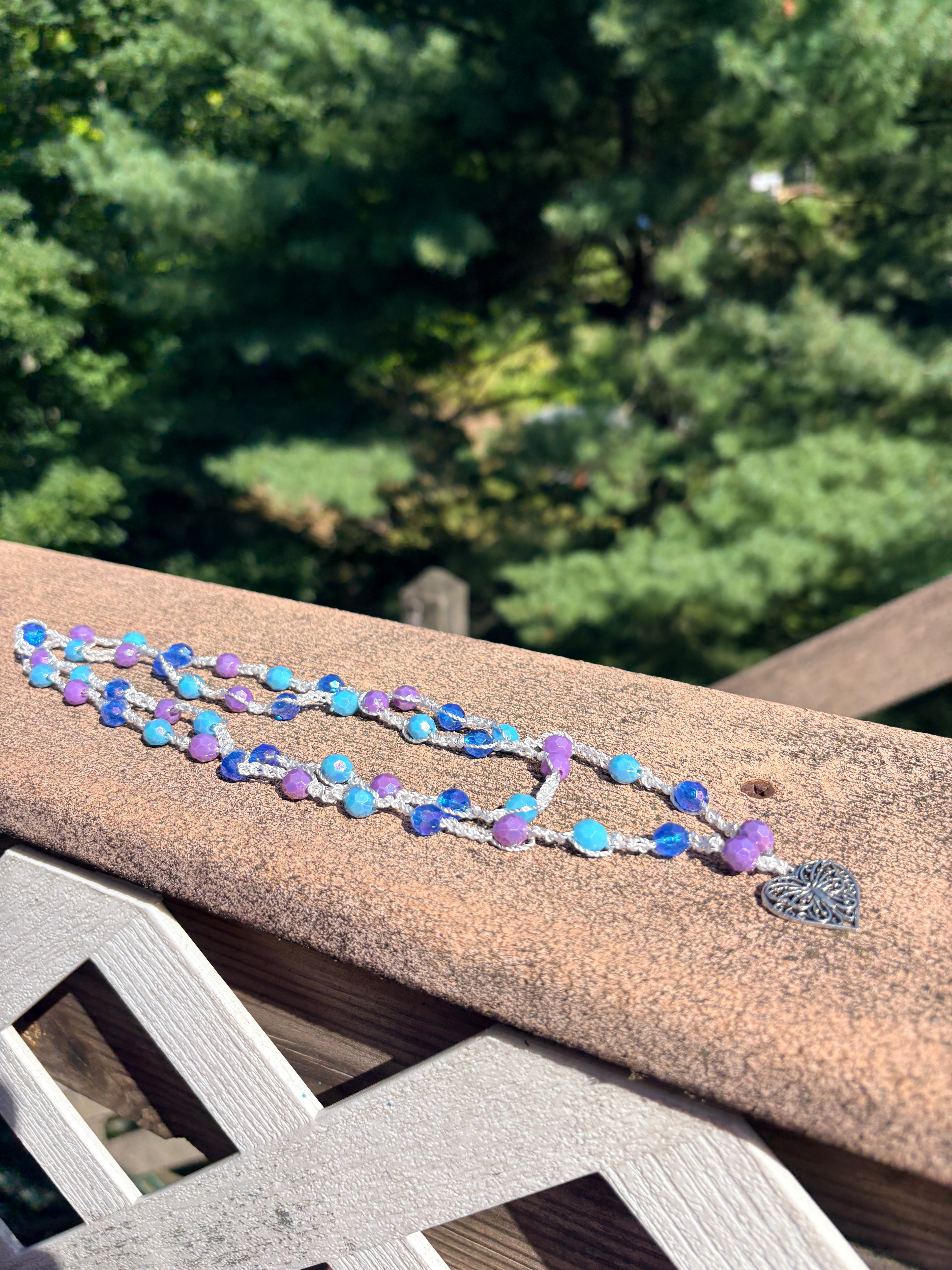 Butterfly Sky Crochet Necklace