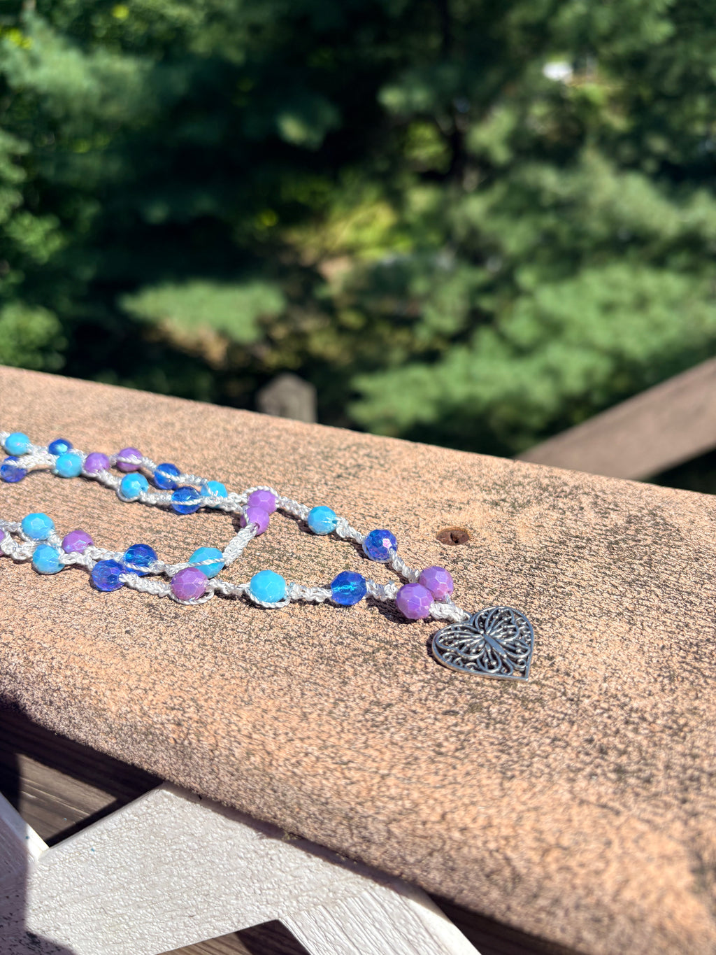 Butterfly Sky Crochet Necklace