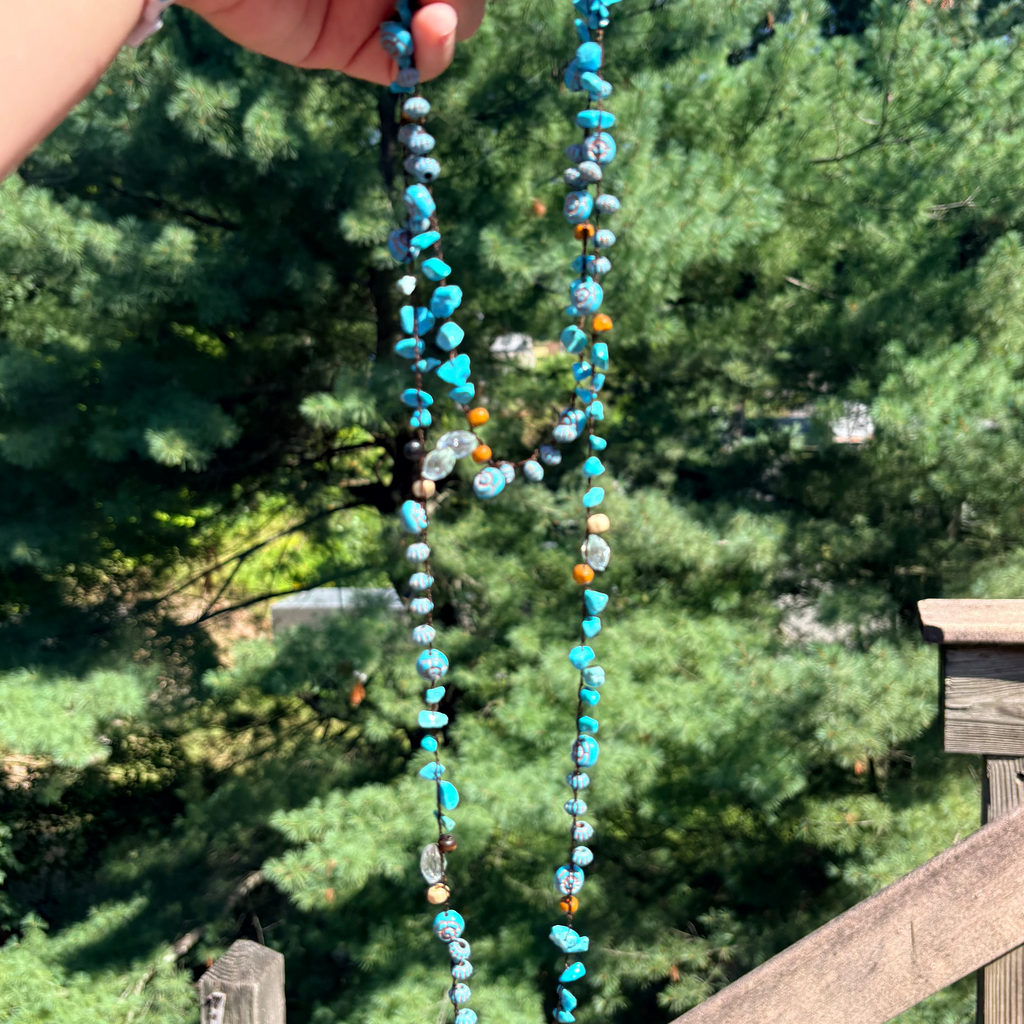 Turquoise Earth Crochet Necklace
