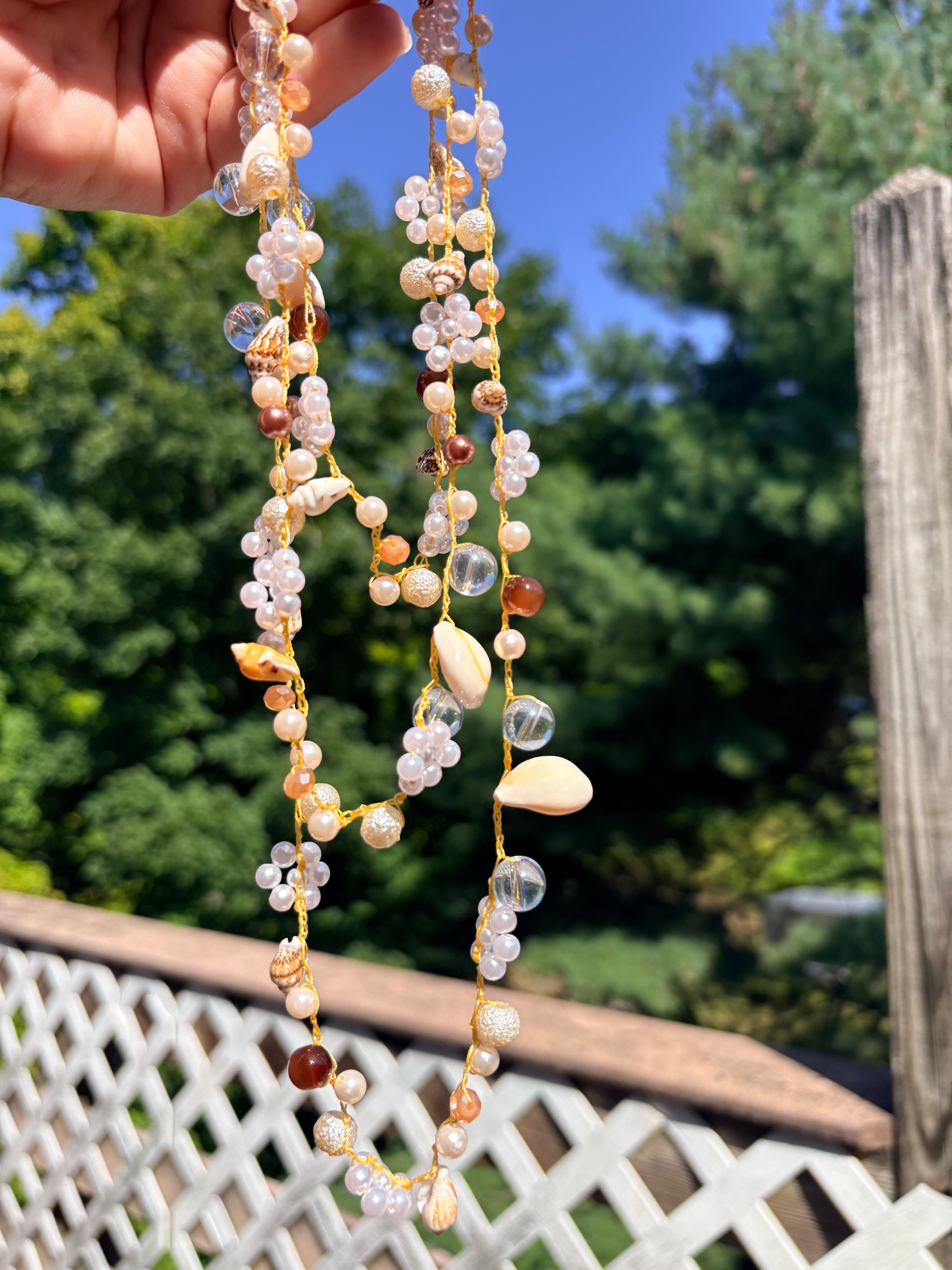 Golden Coast Crochet Necklace