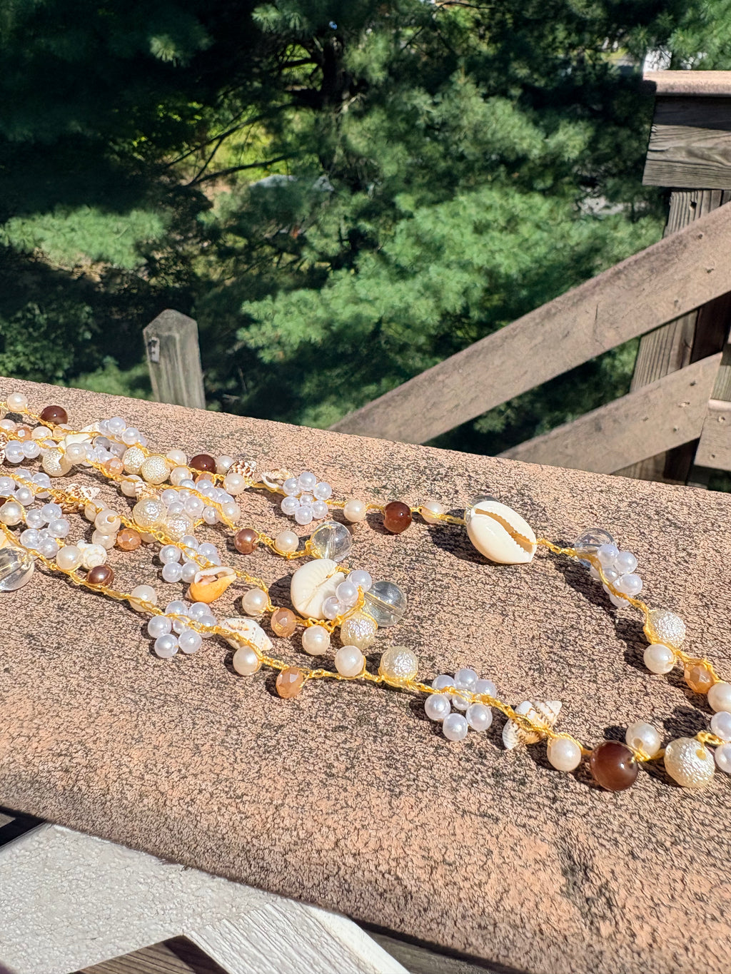Golden Coast Crochet Necklace