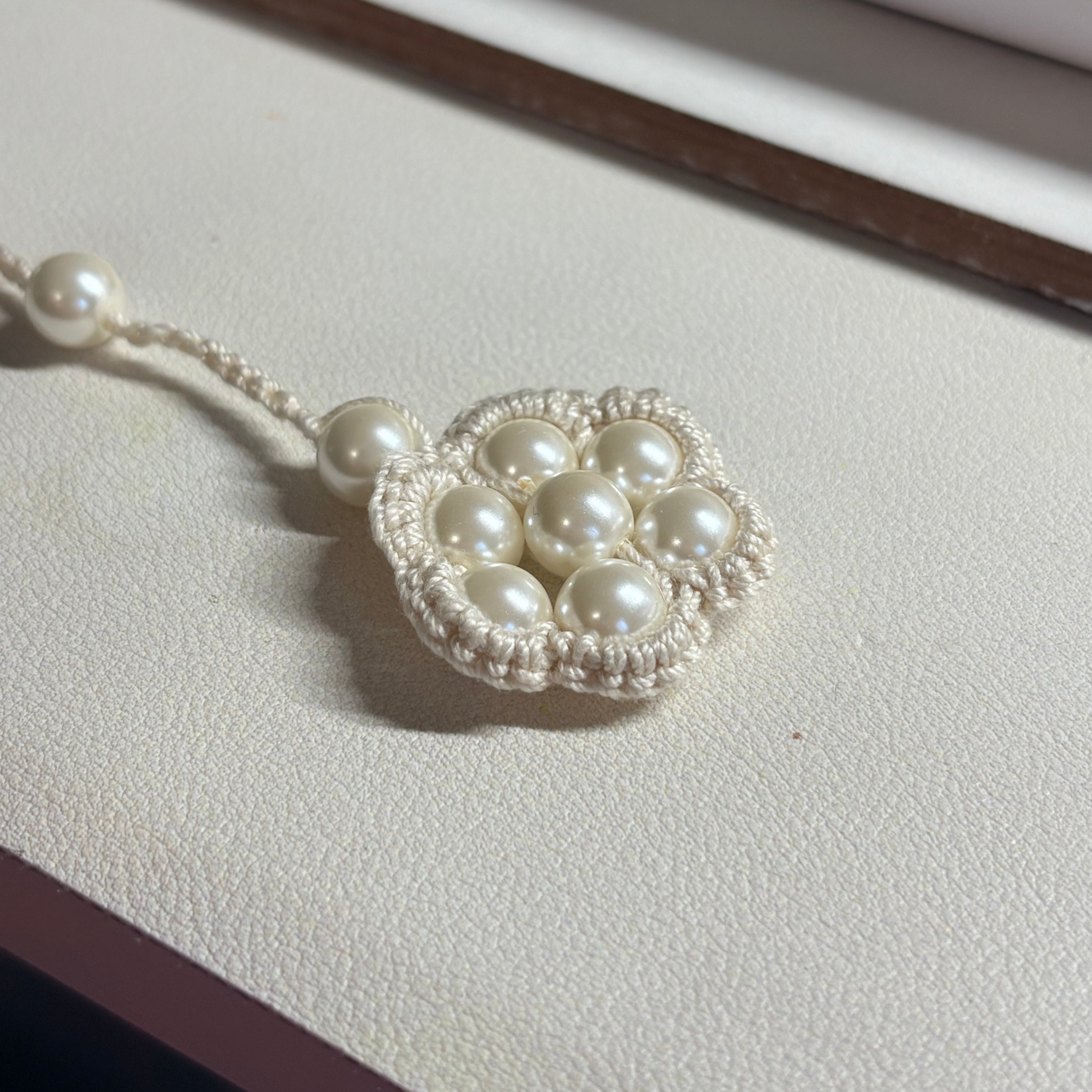 Pearl Bloom Crochet Necklace