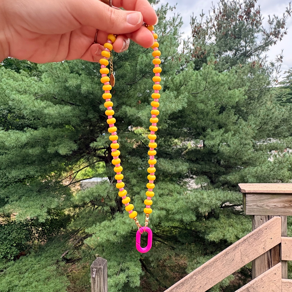 Beads Necklace w Gate Ring