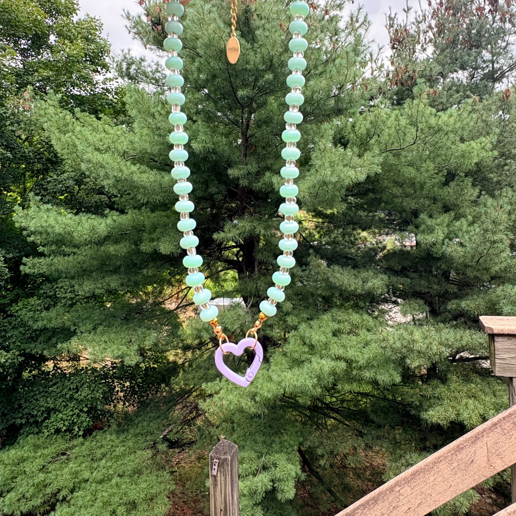 Bead Necklace w Gate Ring