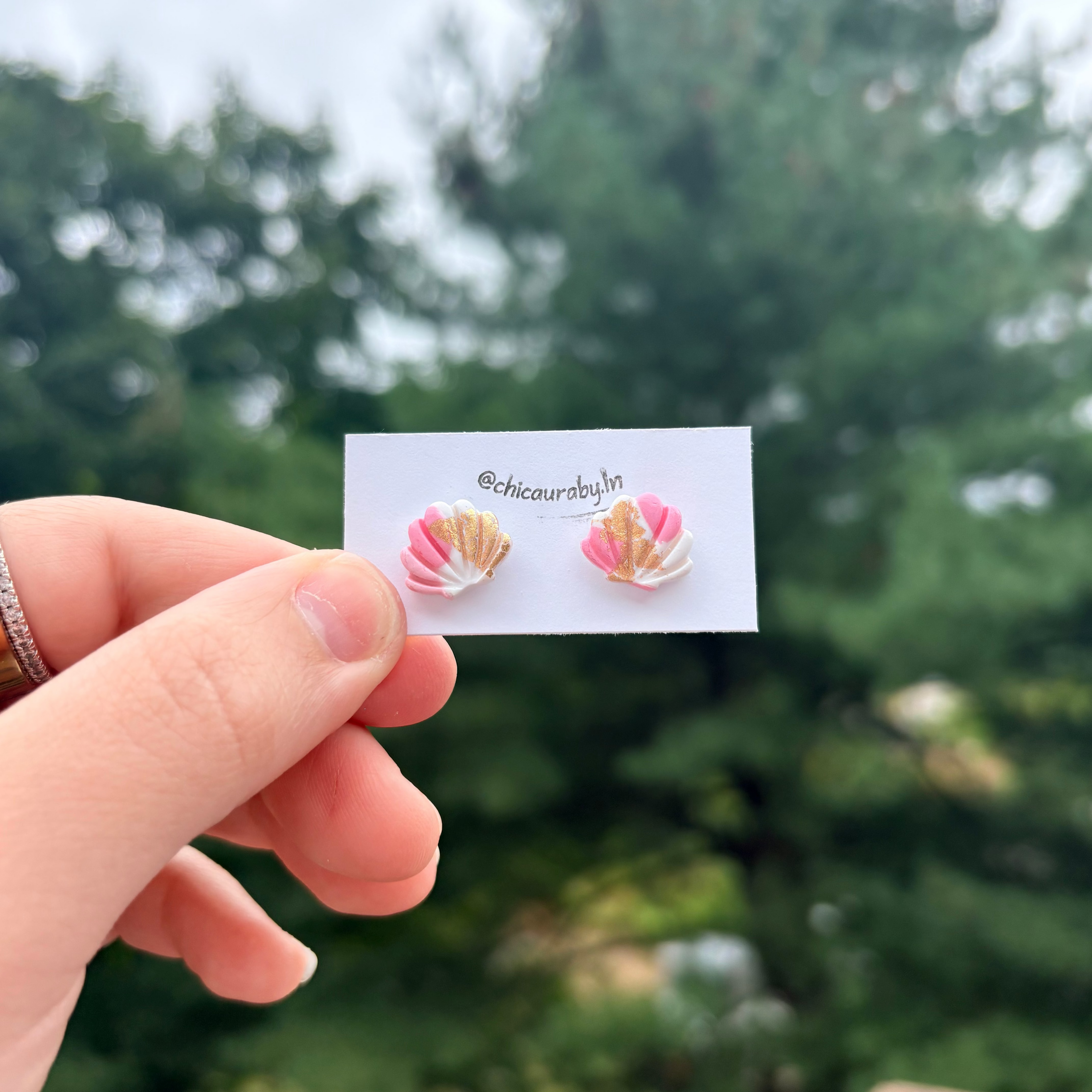 Shell Bloom Stud Earrings