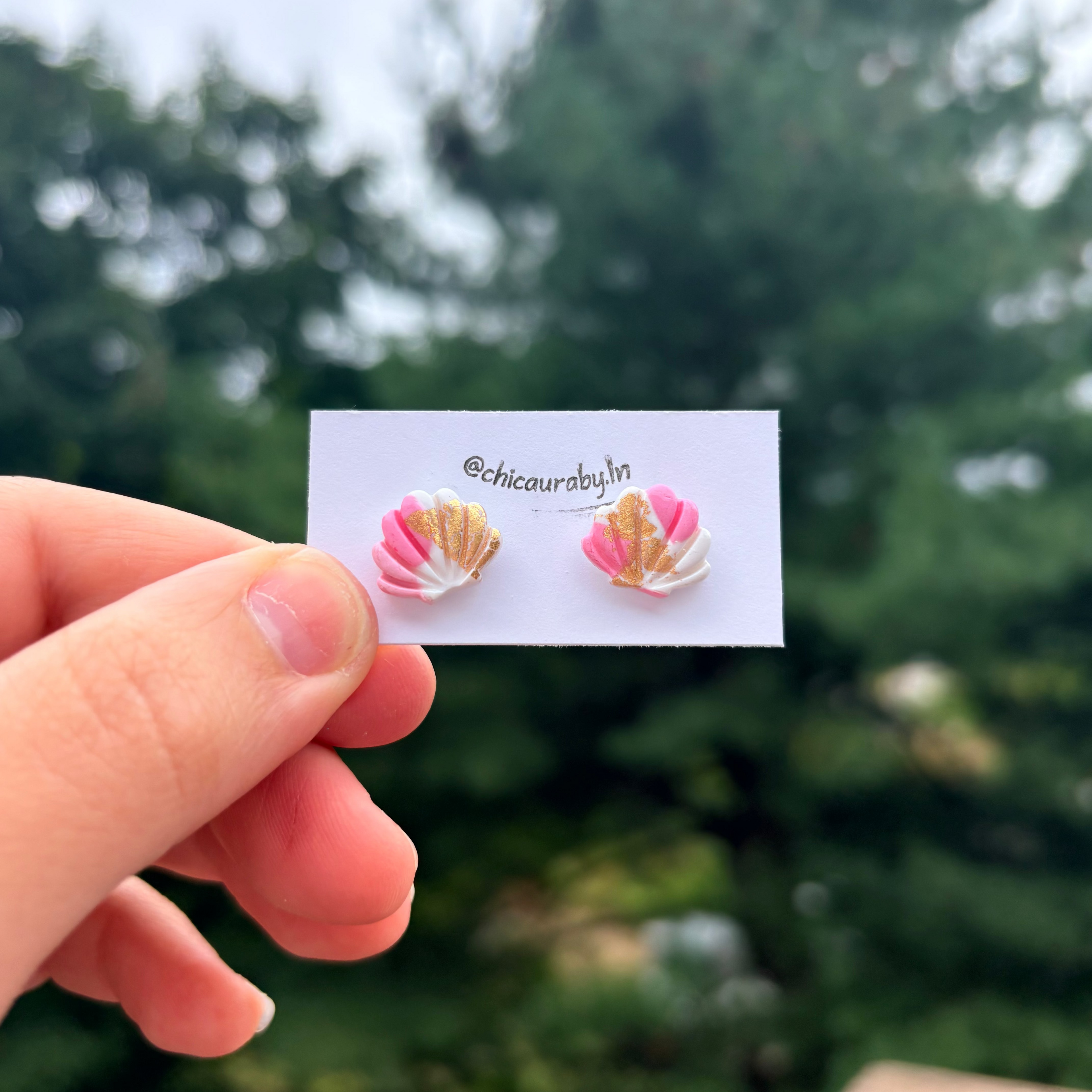 Shell Bloom Stud Earrings
