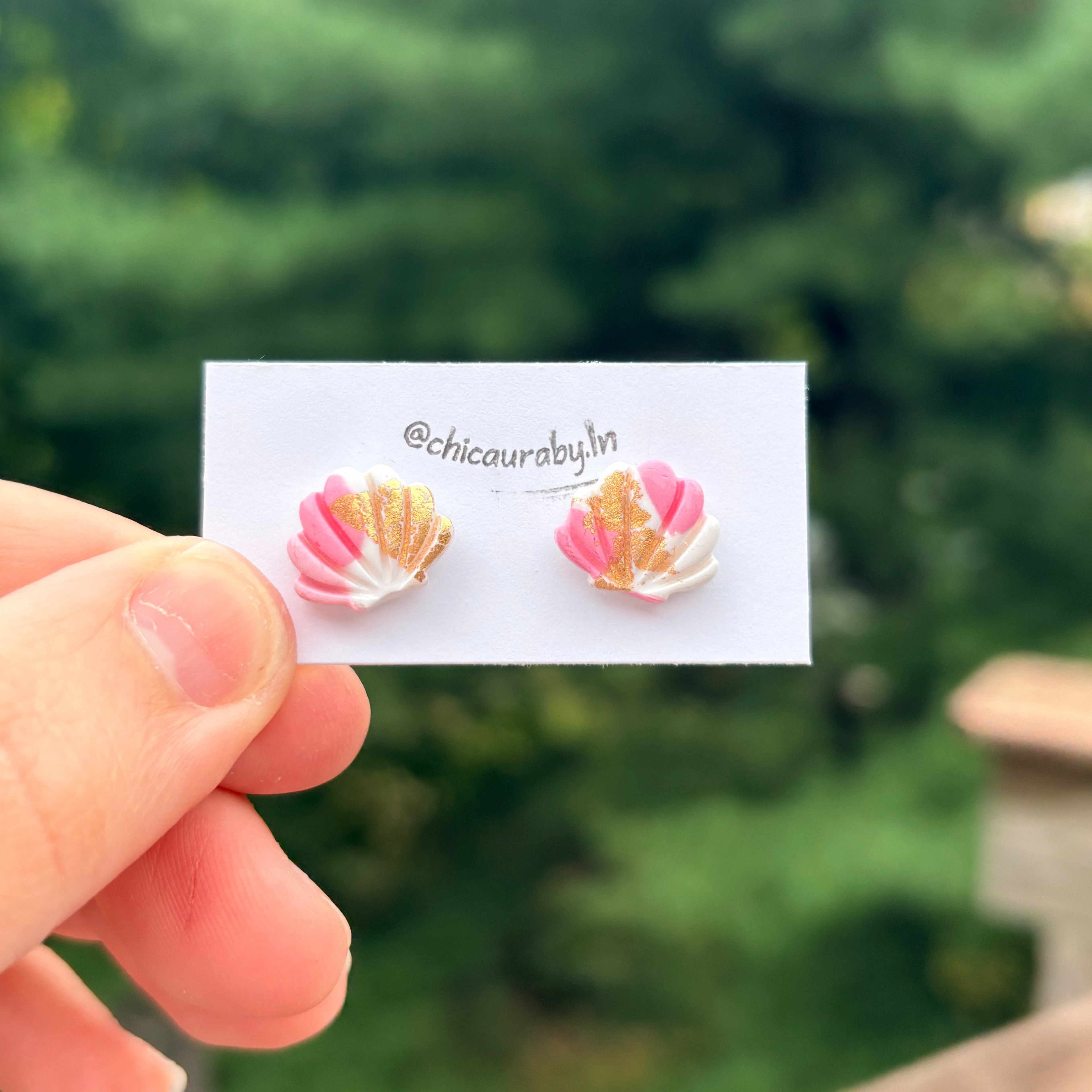 Shell Bloom Stud Earrings