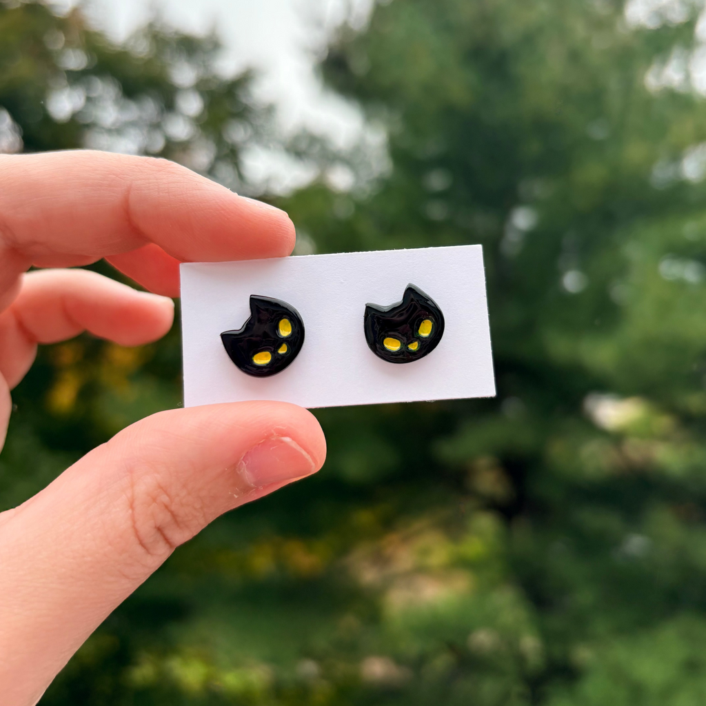 Black Cat Studs