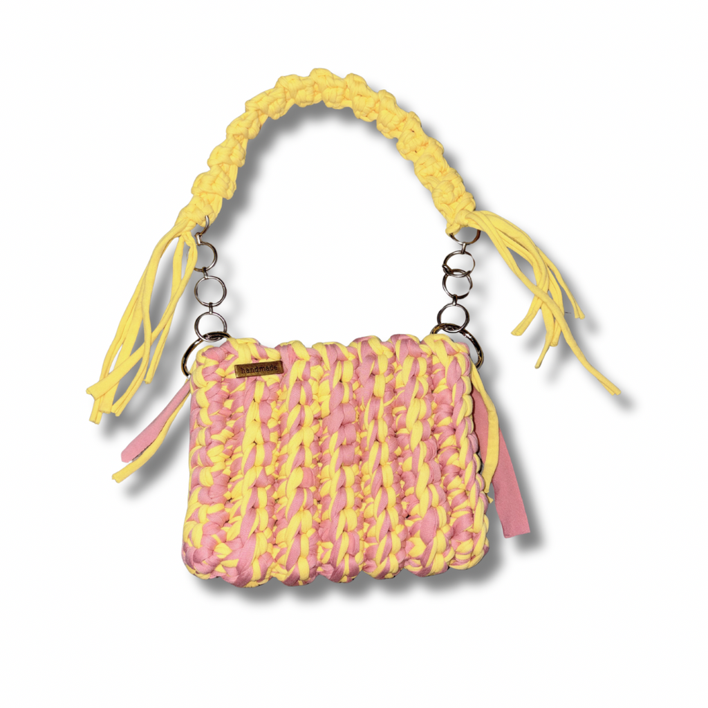 Sunset Sorbet Crochet Handbag