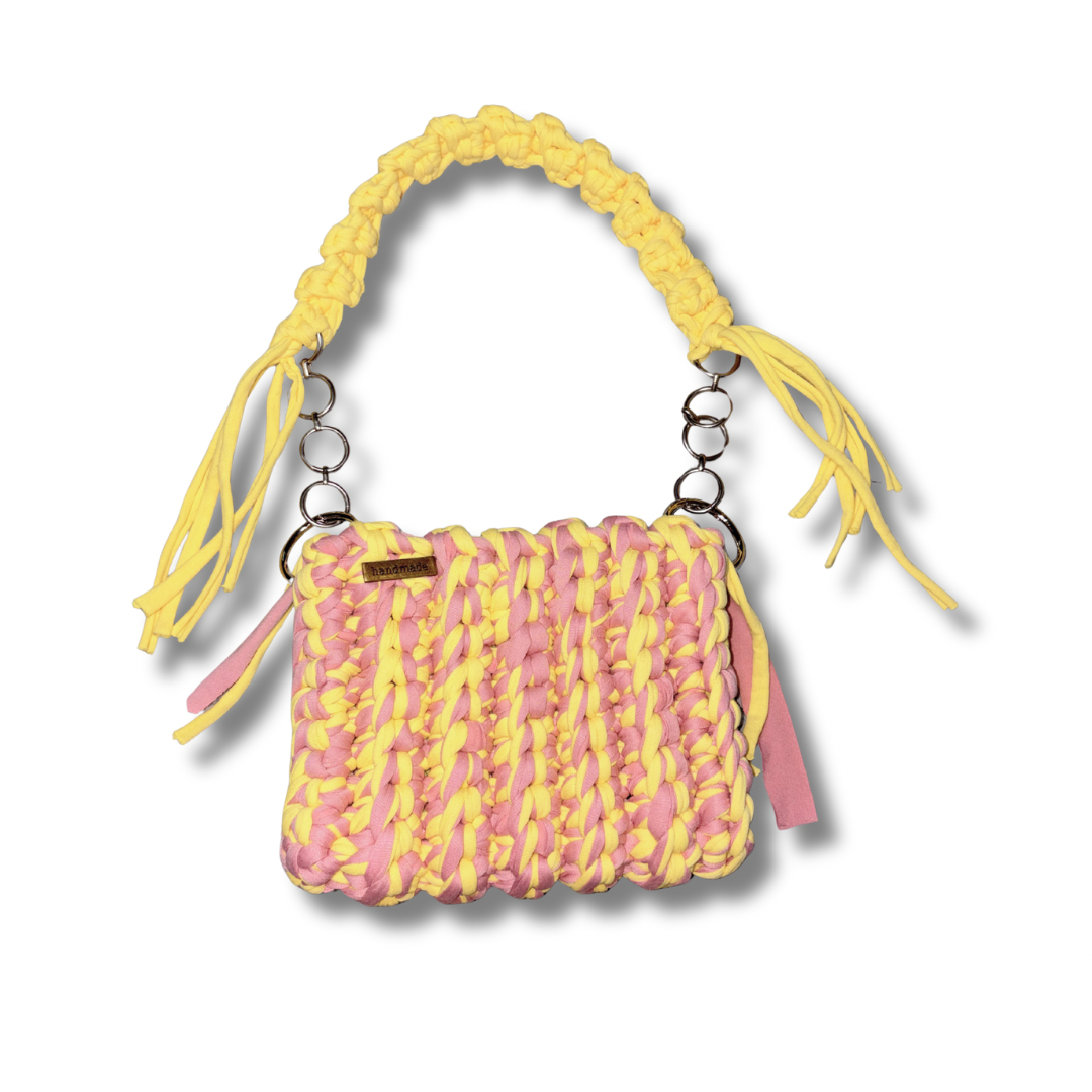 Sunset Sorbet Crochet Handbag