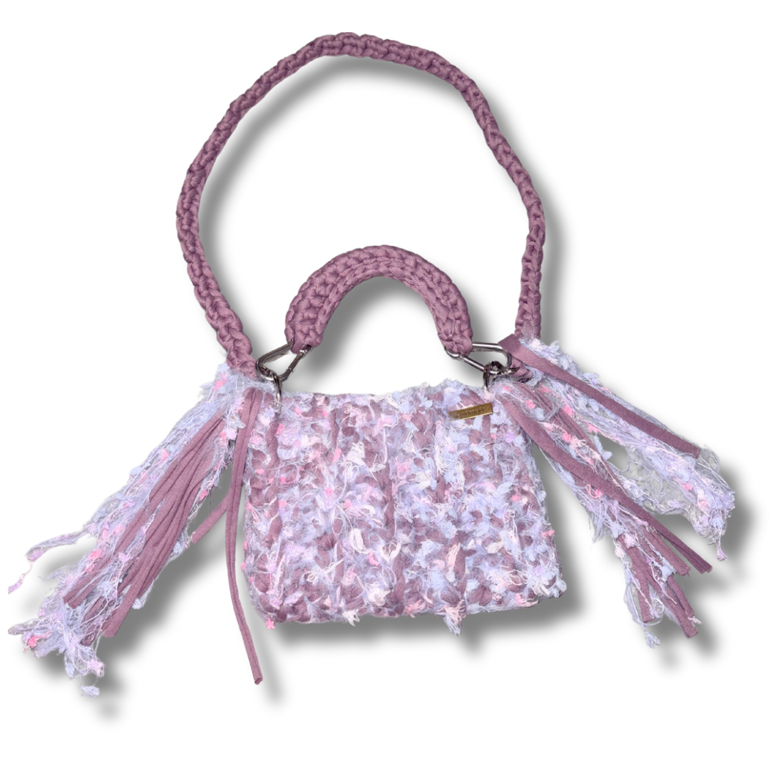 Lilac Cloud Crochet Handbag