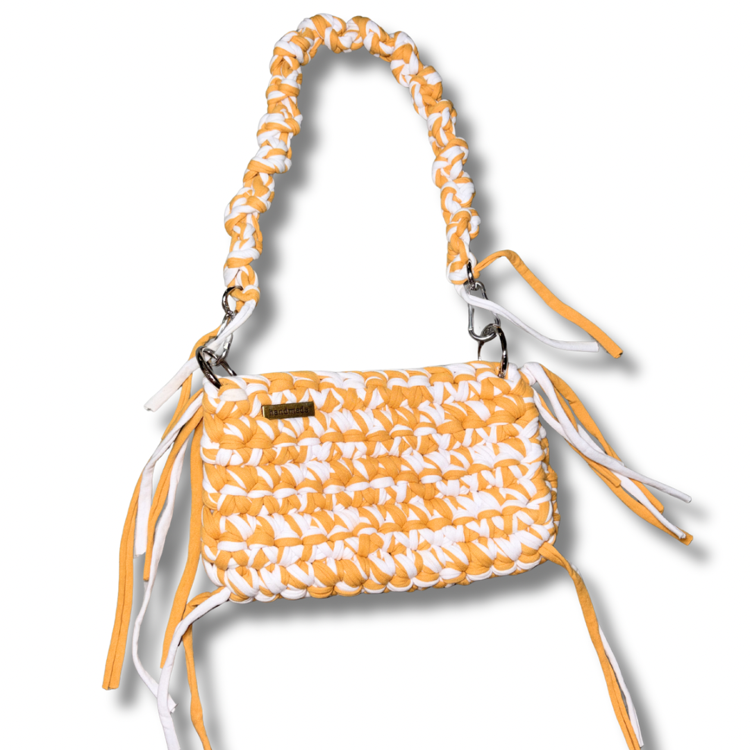 Citrus Bloom crochet handbag